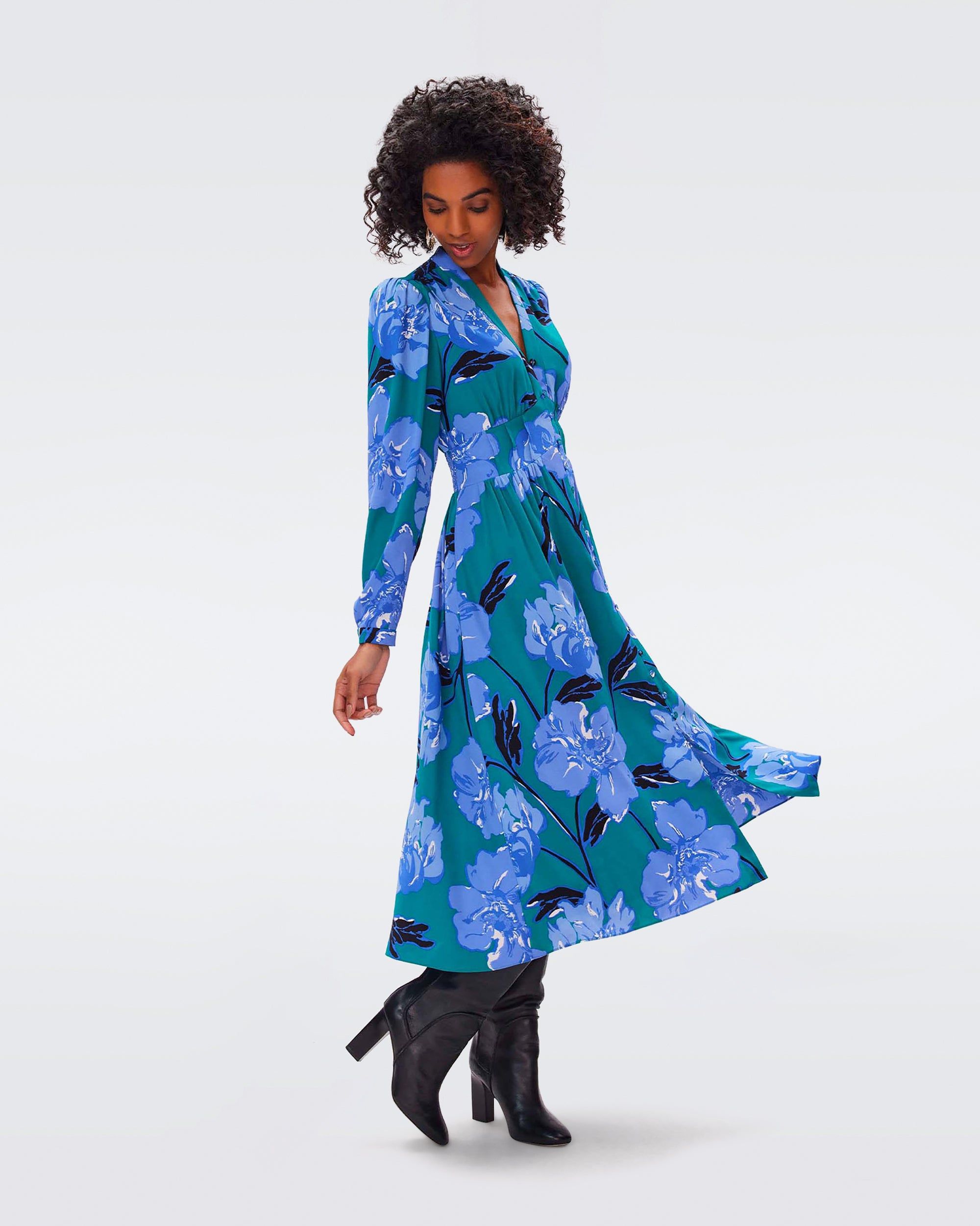 Erica Long Sleeve Midi Dress sold by Diane Von Furstenberg product image thumbnail 5