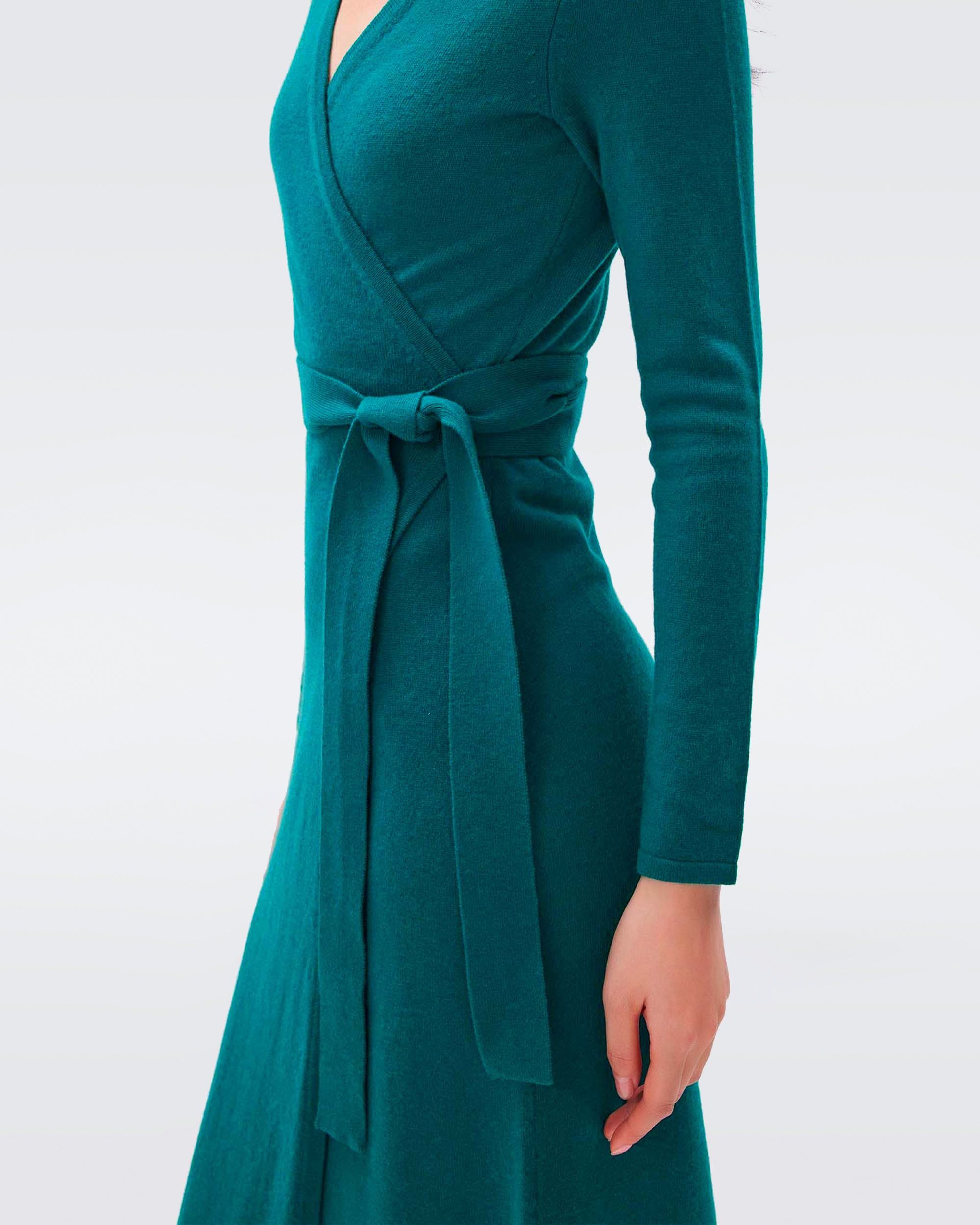 Astrid Wool-Cashmere Wrap Dress sold by Diane Von Furstenberg product image thumbnail 4
