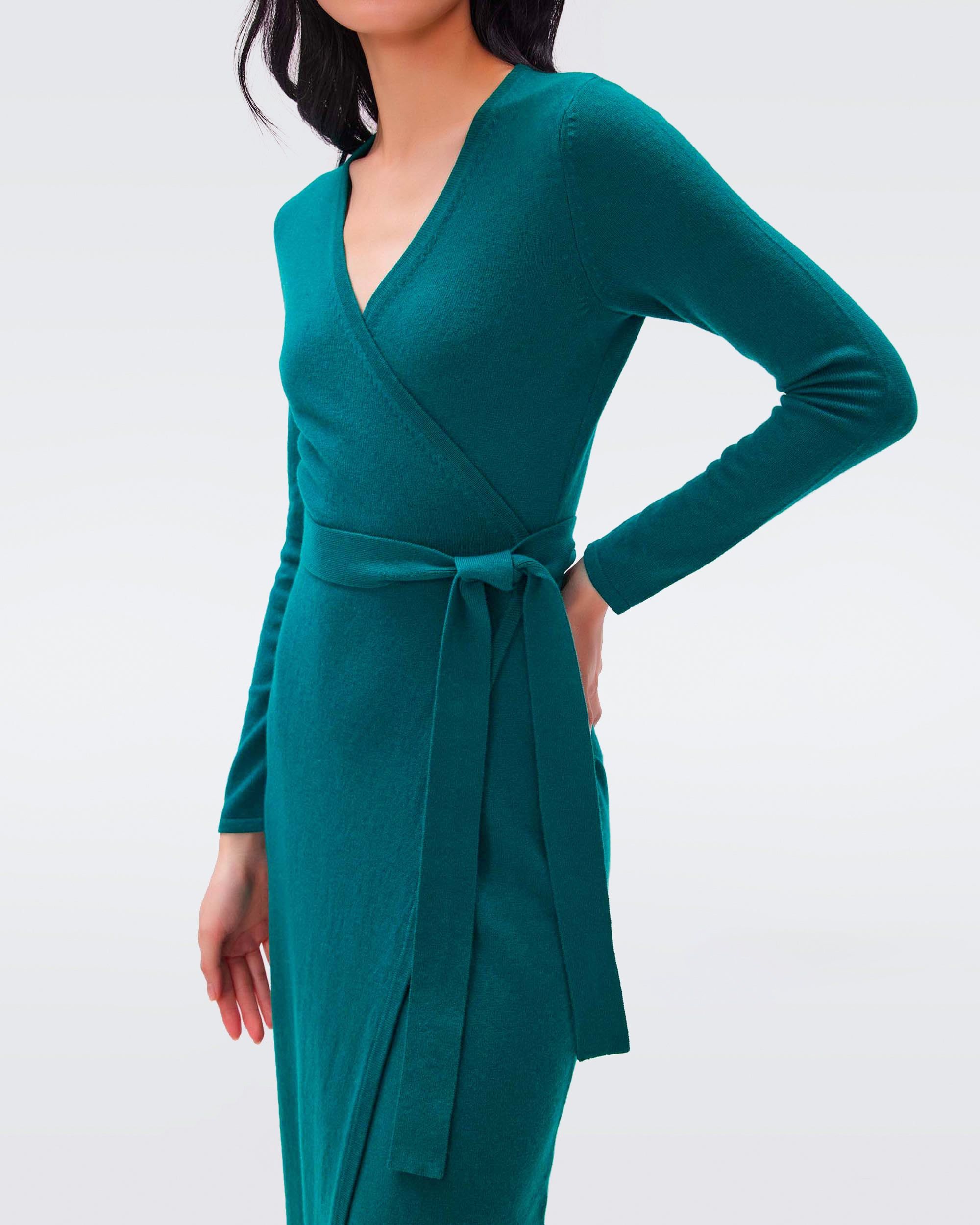 Astrid Wool-Cashmere Wrap Dress sold by Diane Von Furstenberg product image thumbnail 2