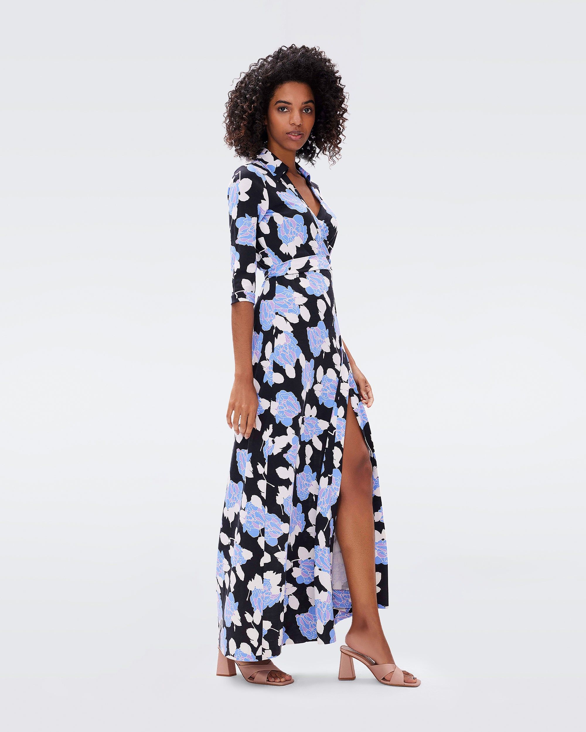 Abigail Silk Jersey Maxi Wrap Dress sold by Diane Von Furstenberg product image thumbnail 5
