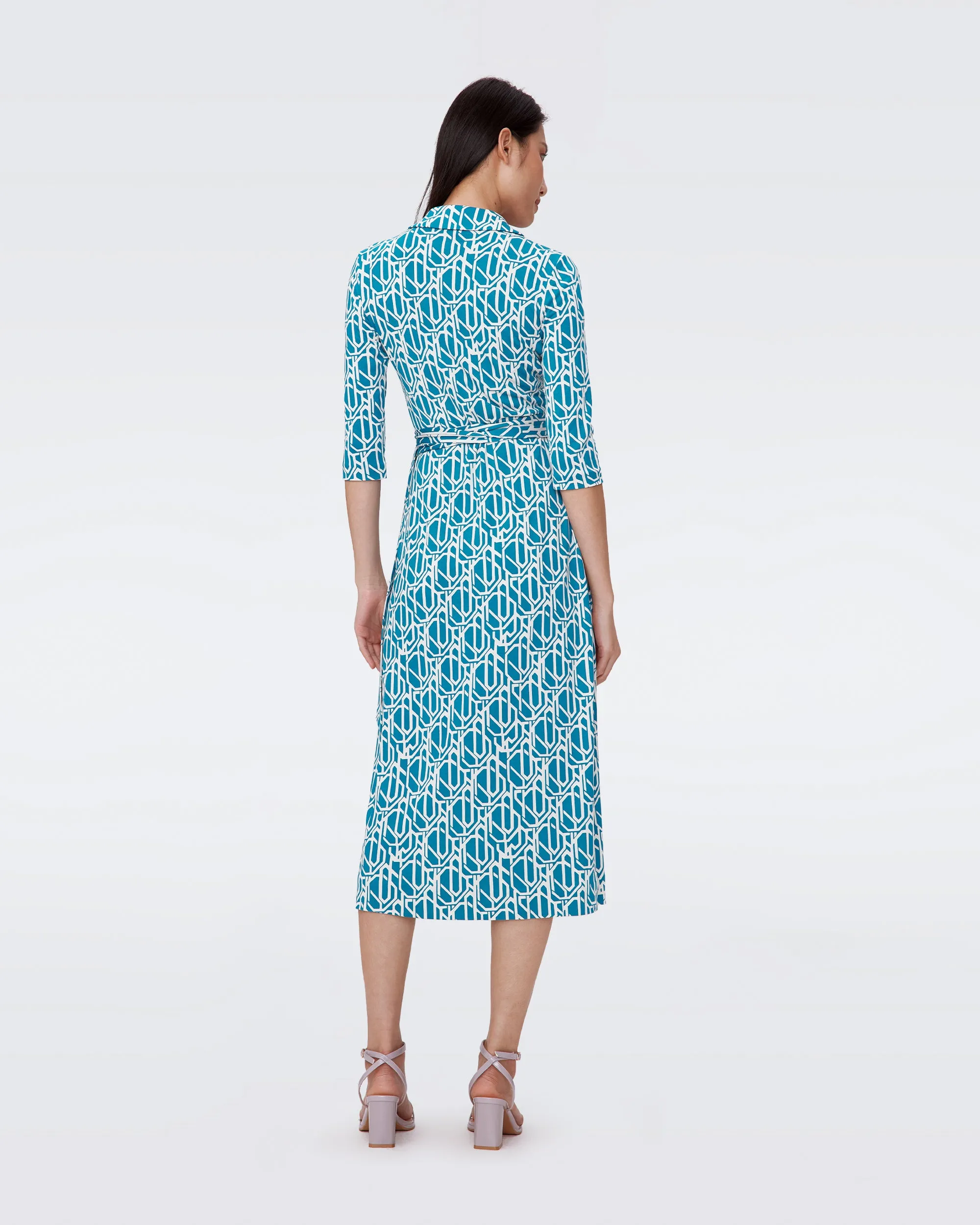 Abigail Silk Jersey Midi Wrap Dress sold by Diane Von Furstenberg product image thumbnail 3