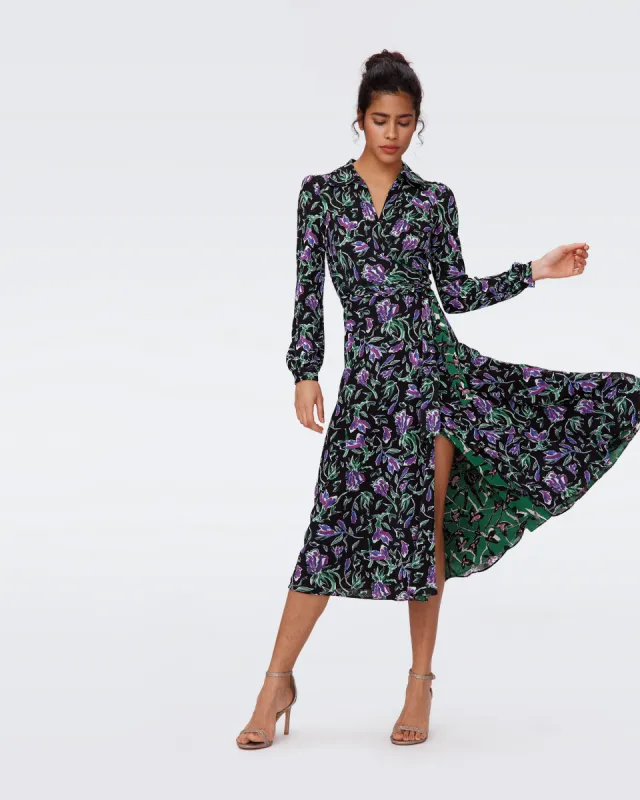 Phoenix Reversible Mesh Wrap Dress sold by Diane Von Furstenberg