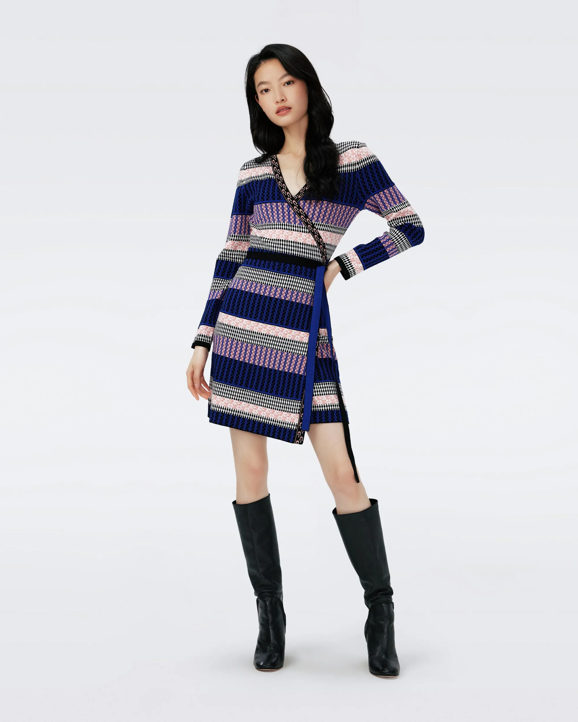 Melita Knit Wrap Dress sold by Diane Von Furstenberg product image thumbnail 5