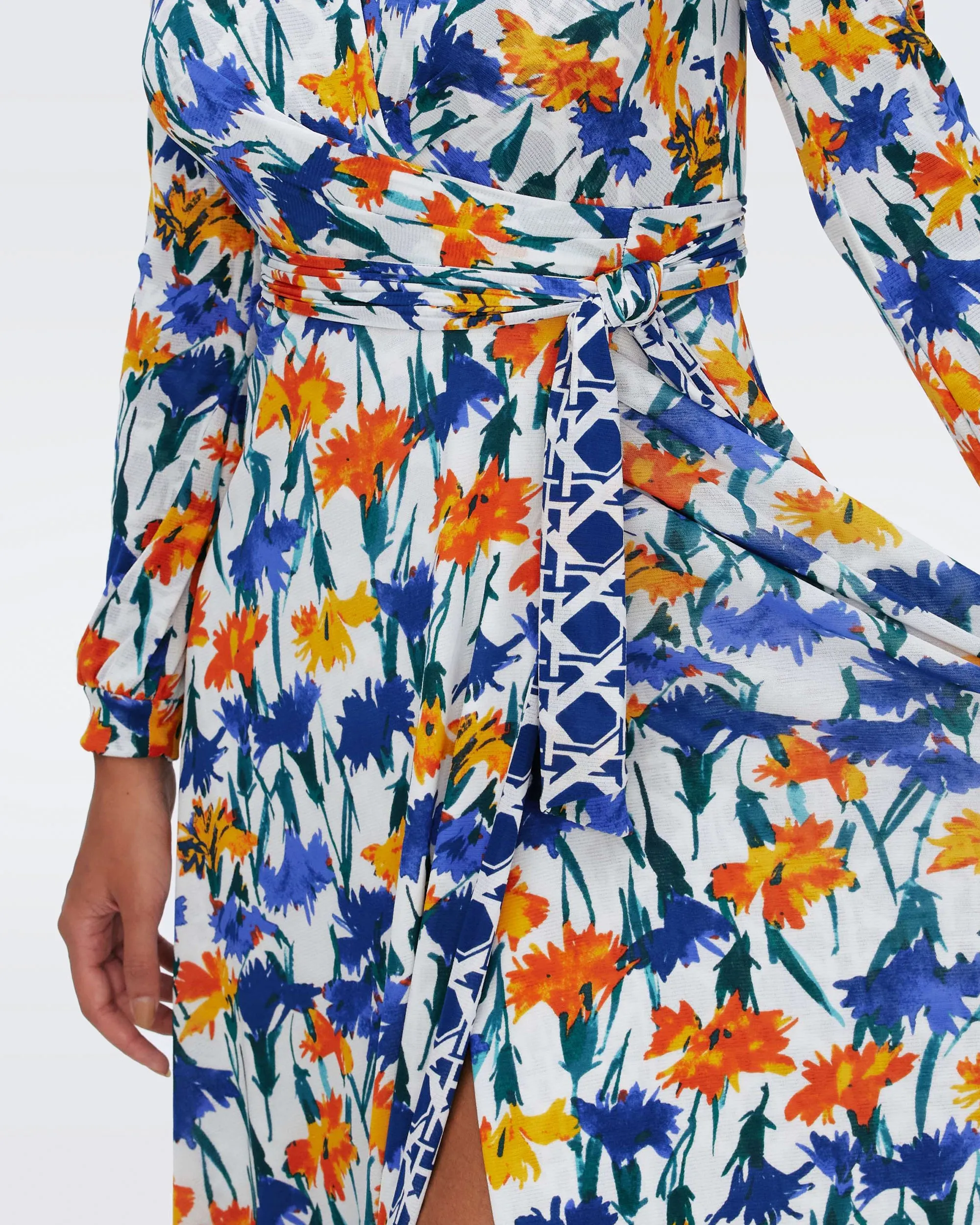 Phoenix Reversible Mesh Wrap Dress sold by Diane Von Furstenberg product image thumbnail 4