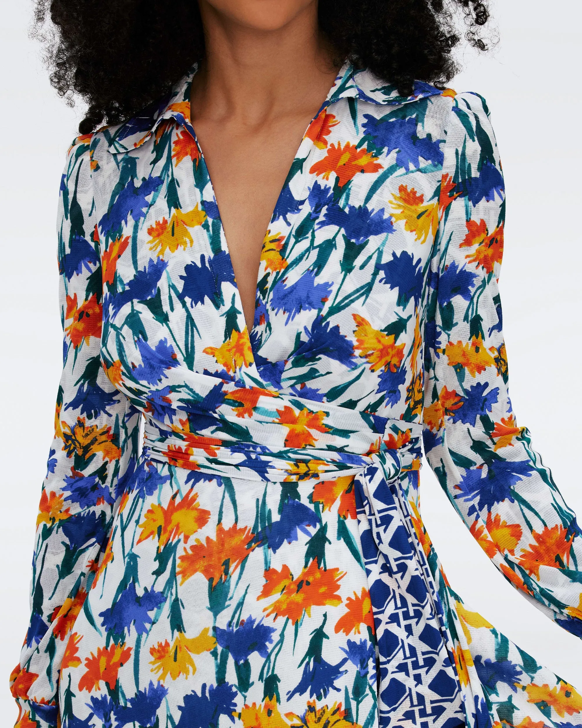 Phoenix Reversible Mesh Wrap Dress sold by Diane Von Furstenberg product image thumbnail 2