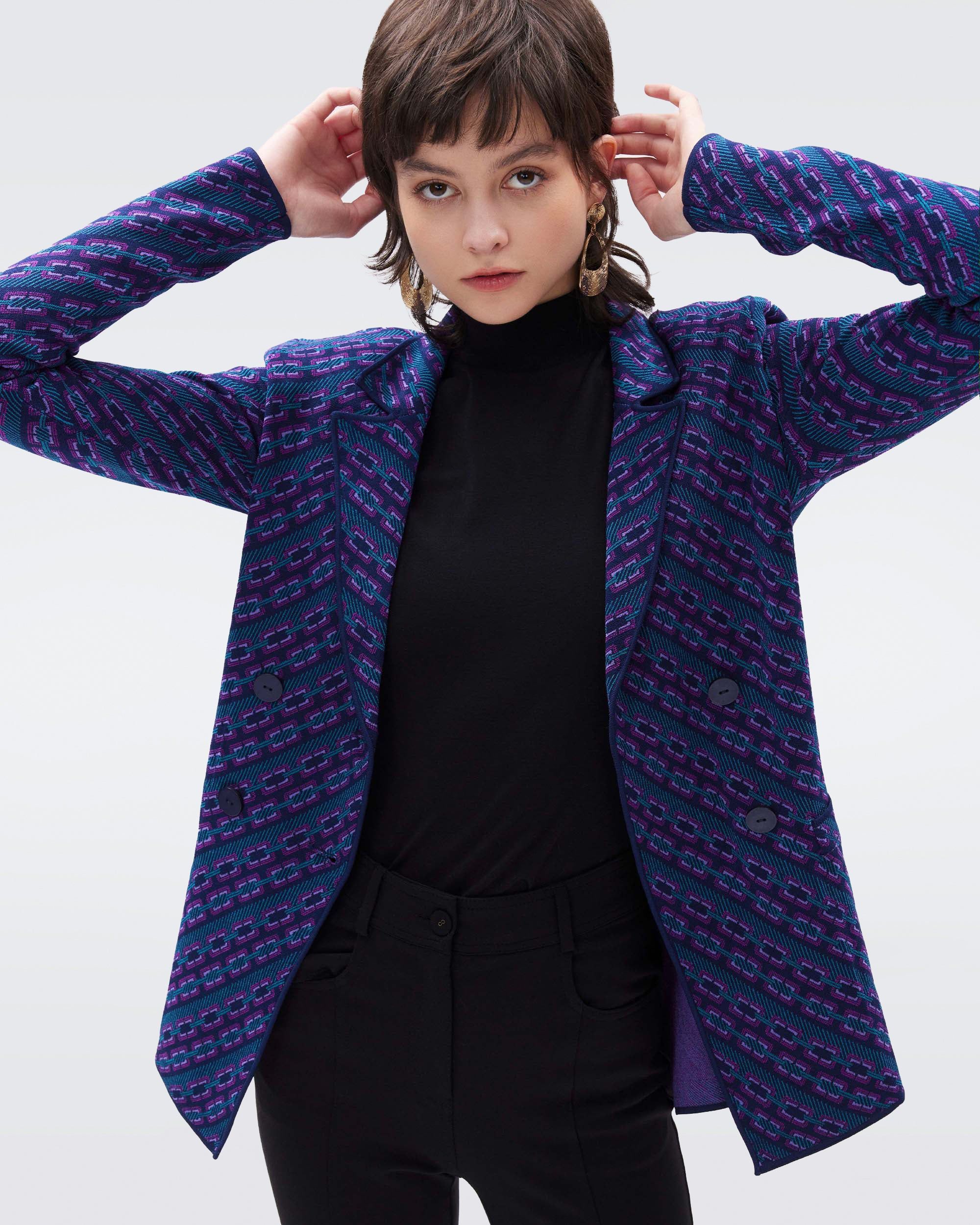 Dion Knit Jacquard Jacket sold by Diane Von Furstenberg product image thumbnail 5