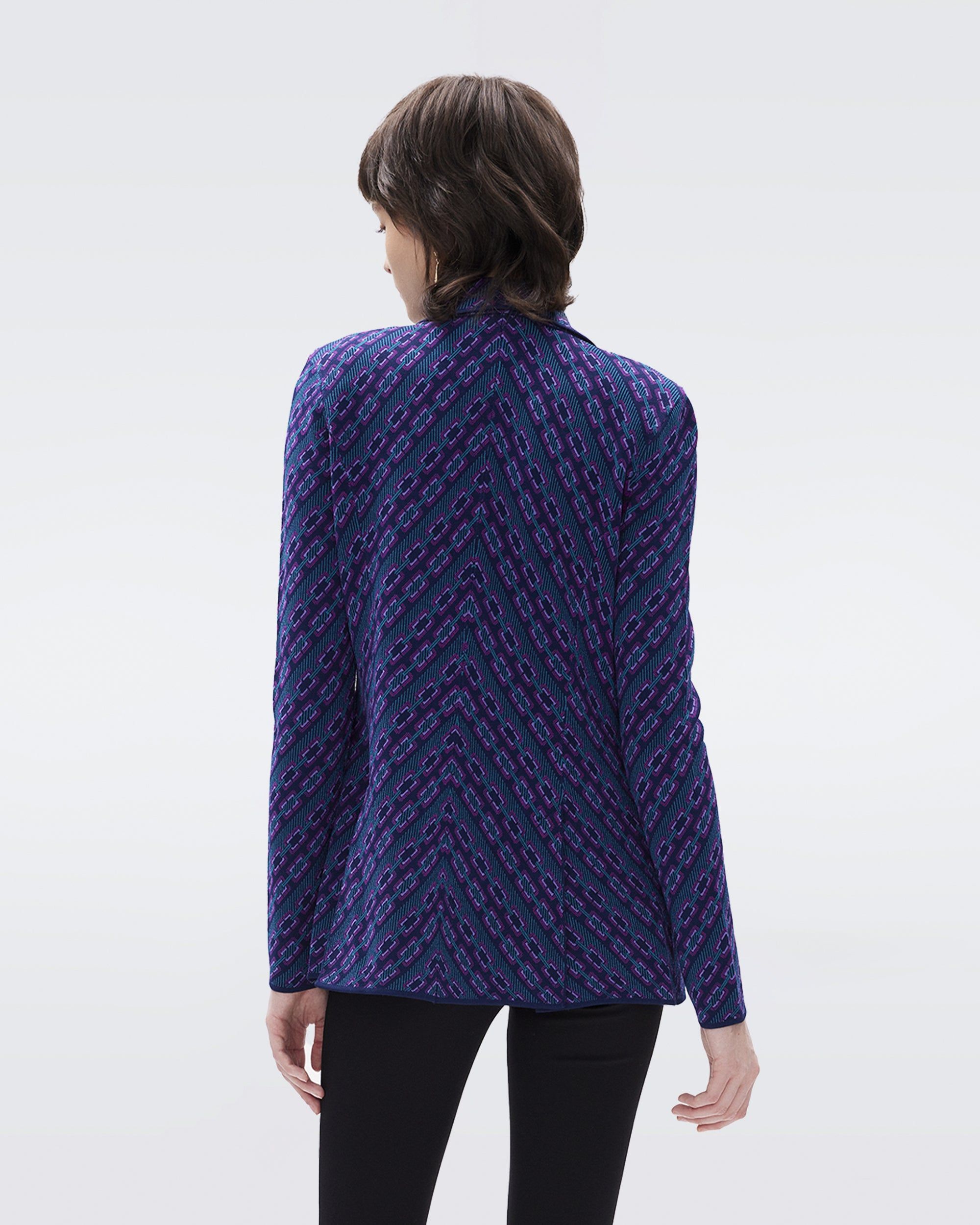 Dion Knit Jacquard Jacket sold by Diane Von Furstenberg product image thumbnail 3