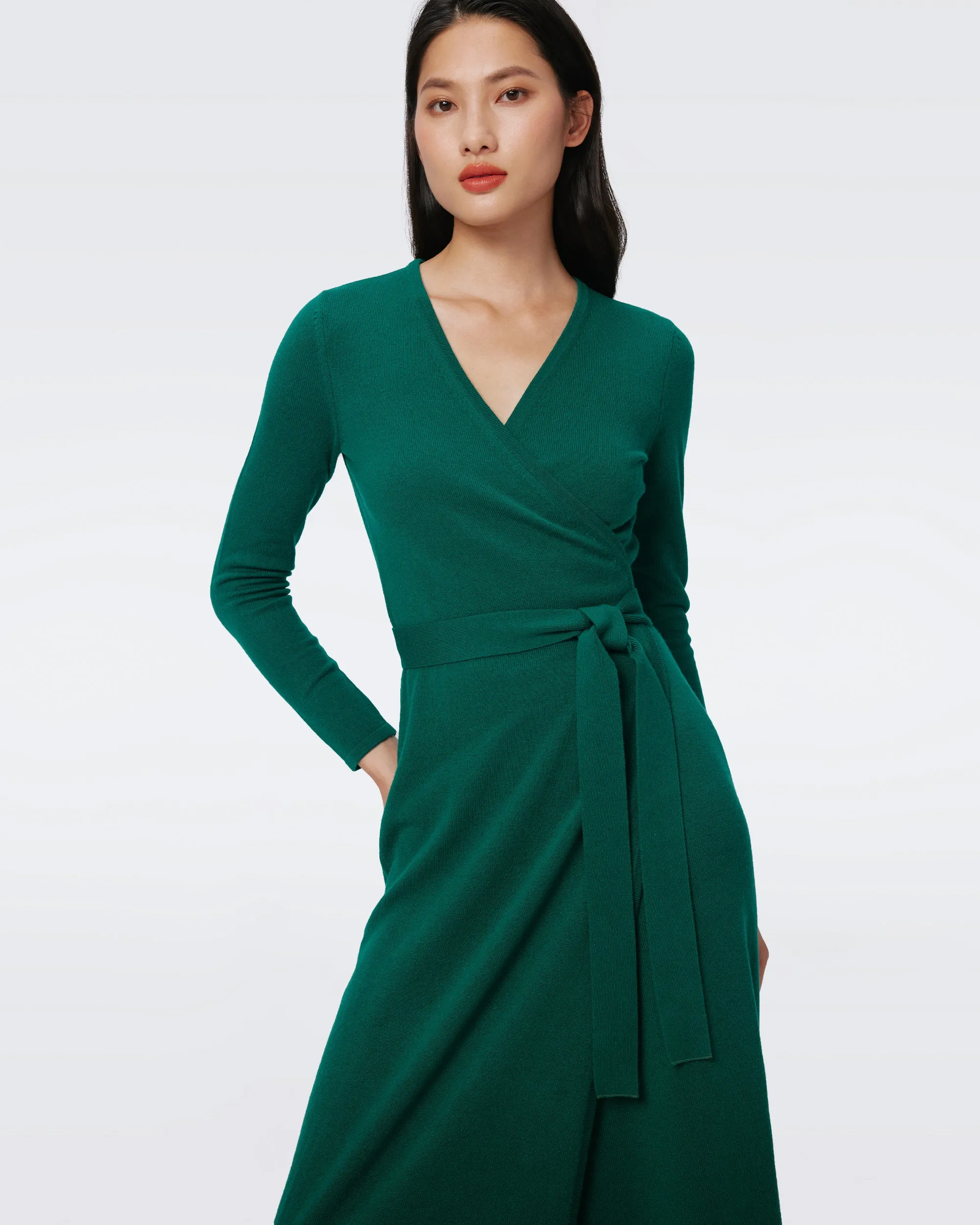 Astrid Wool-Cashmere Wrap Dress sold by Diane Von Furstenberg product image thumbnail 5