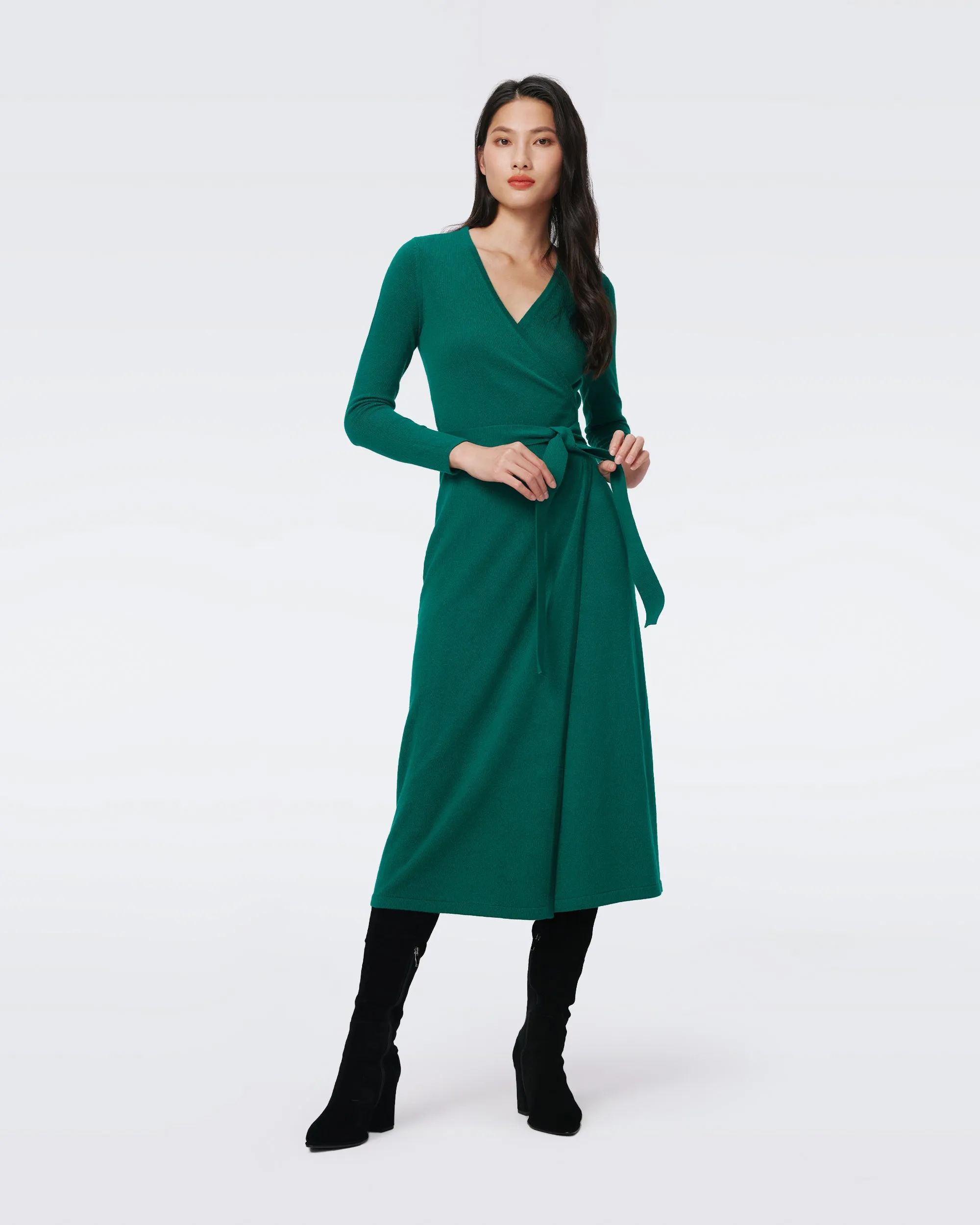 Astrid Wool-Cashmere Wrap Dress sold by Diane Von Furstenberg