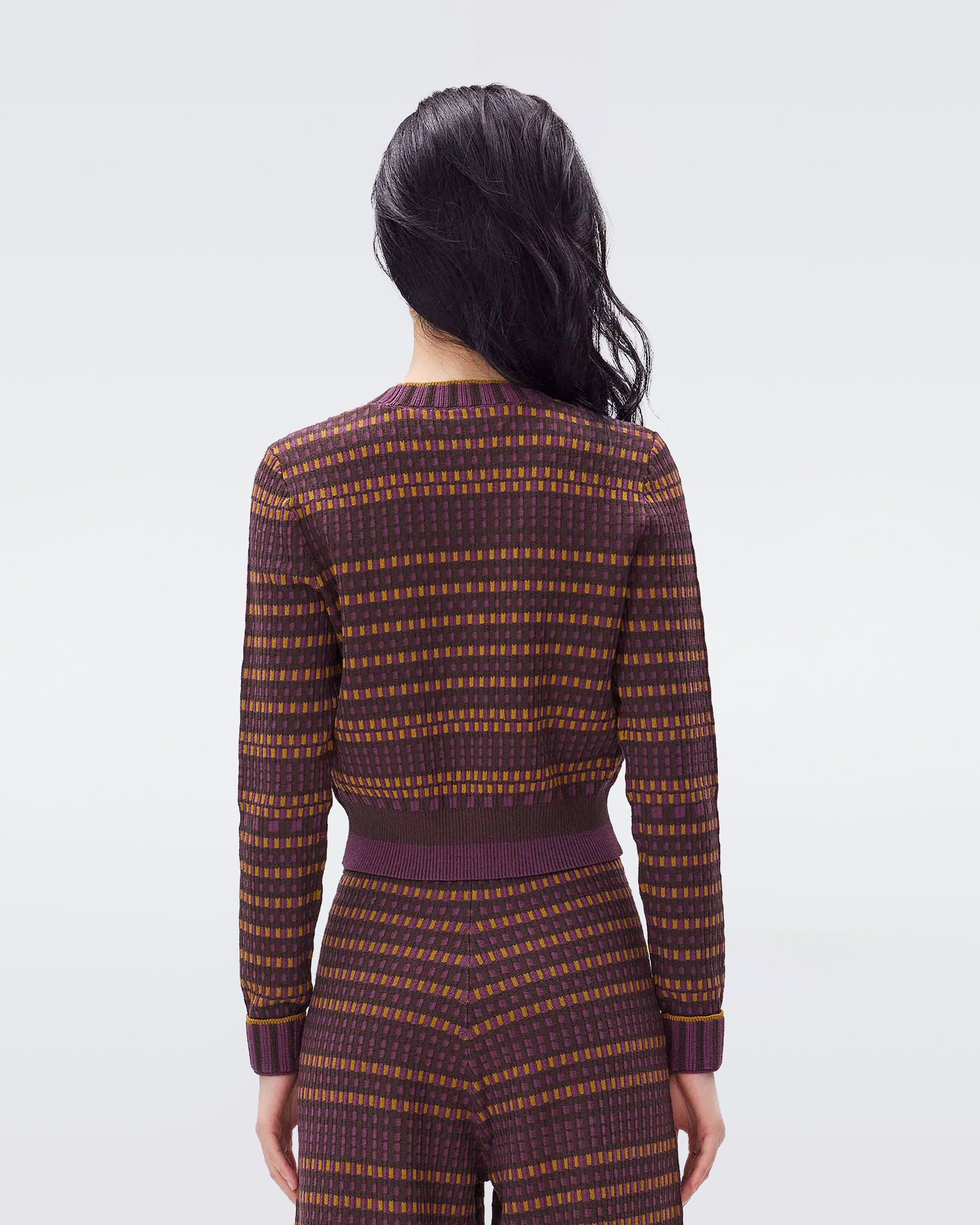 Gilly Knit Jacquard Cardigan sold by Diane Von Furstenberg product image thumbnail 3