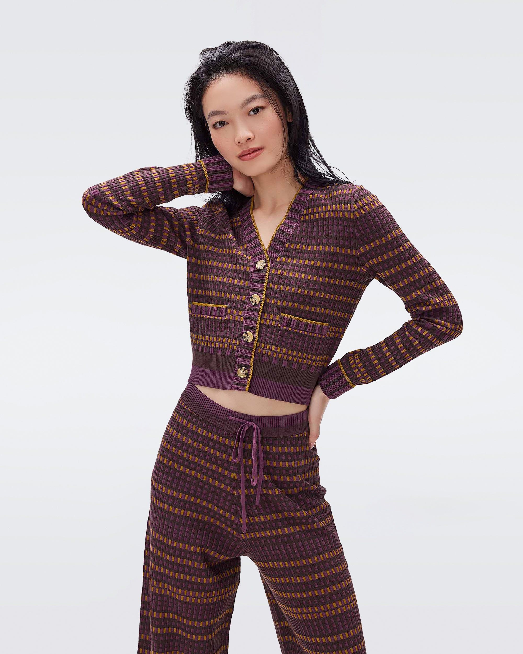 Gilly Knit Jacquard Cardigan sold by Diane Von Furstenberg product image thumbnail 5