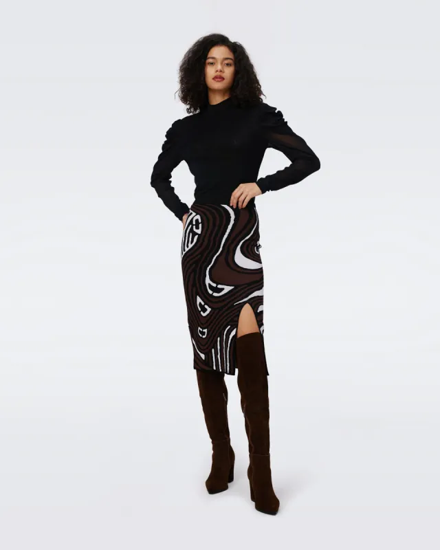 Coisty Knit Jacquard Skirt sold by Diane Von Furstenberg