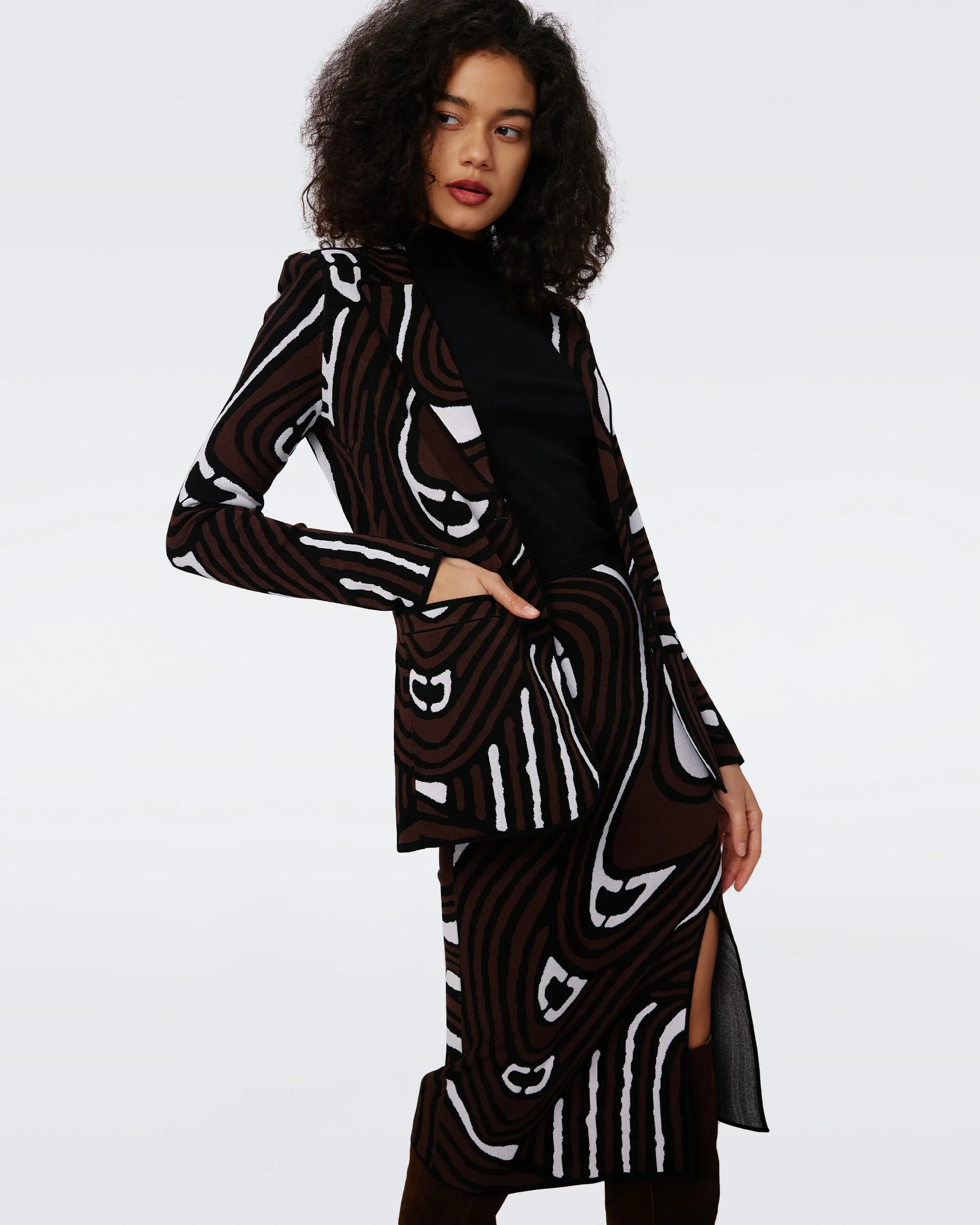 Coisty Knit Jacquard Skirt sold by Diane Von Furstenberg product image thumbnail 5