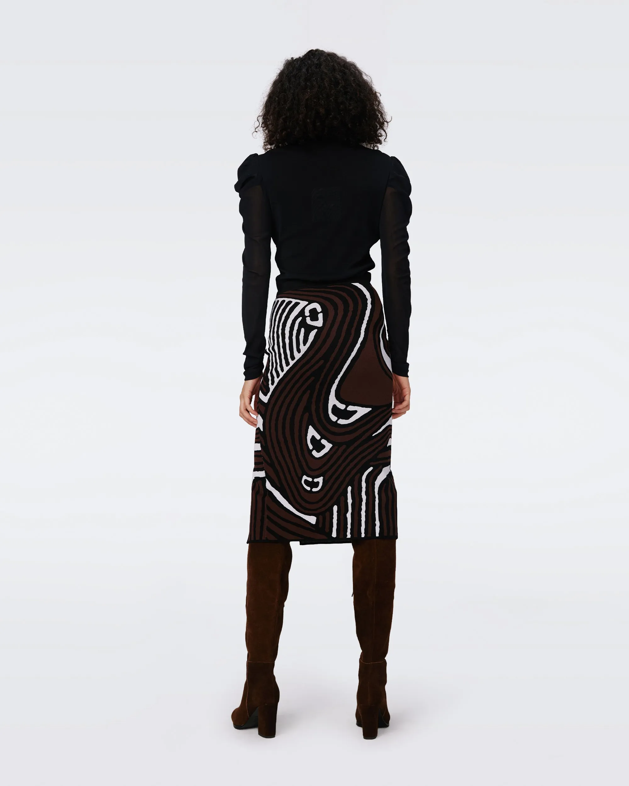 Coisty Knit Jacquard Skirt sold by Diane Von Furstenberg product image thumbnail 3