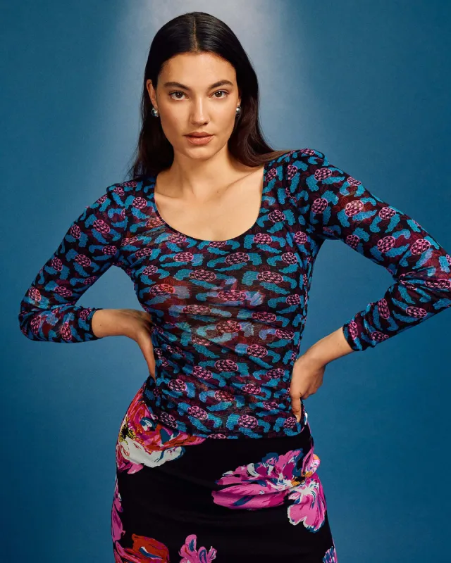 Ali Reversible Mesh Top sold by Diane Von Furstenberg