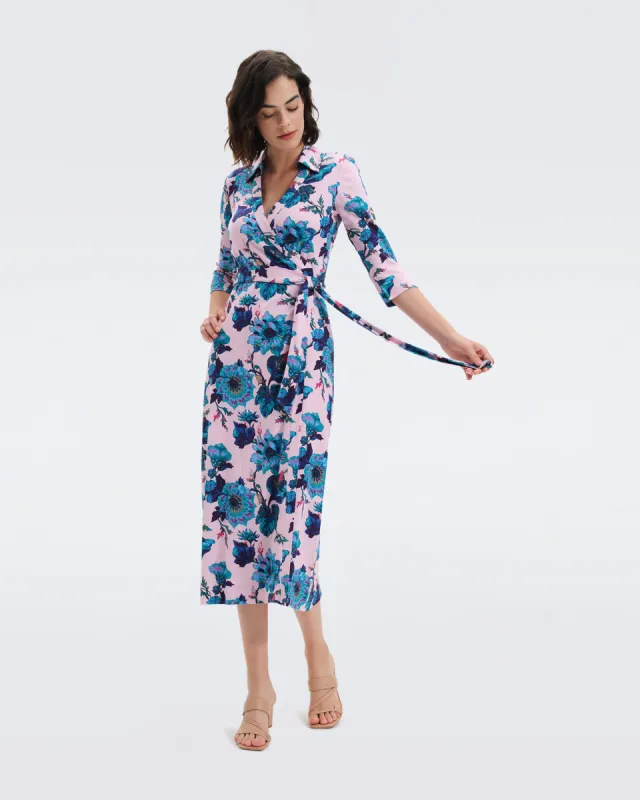 Abigail Silk Jersey Midi Wrap Dress sold by Diane Von Furstenberg