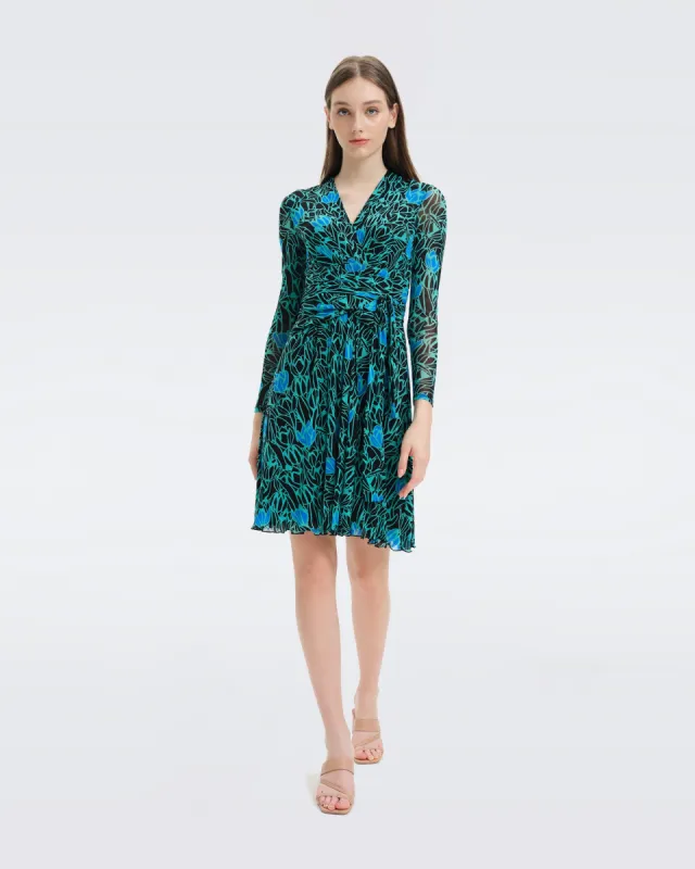 Brenda Mesh Wrap Dress sold by Diane Von Furstenberg