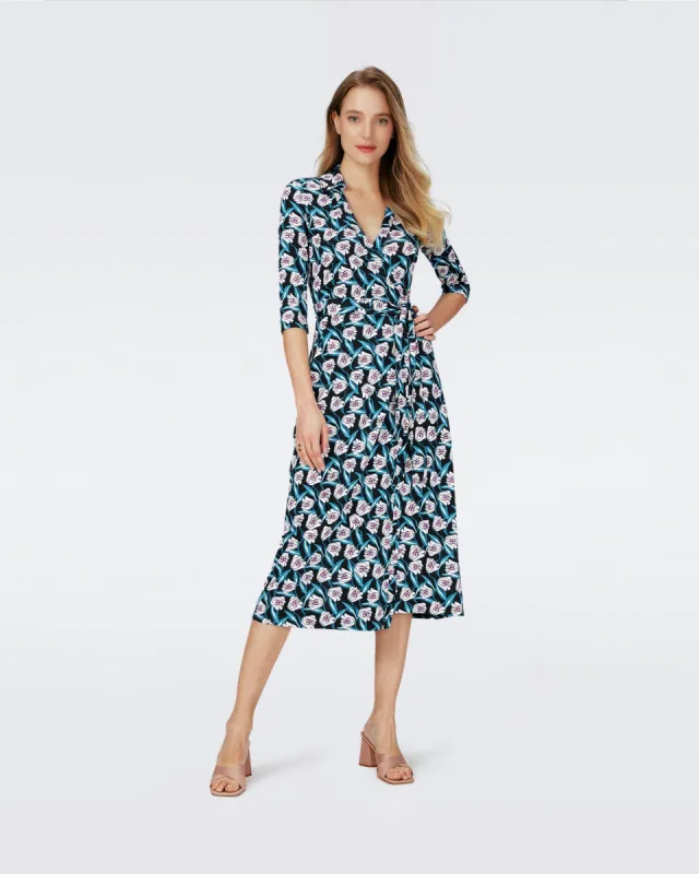 Abigail Silk Jersey Midi Wrap Dress sold by Diane Von Furstenberg