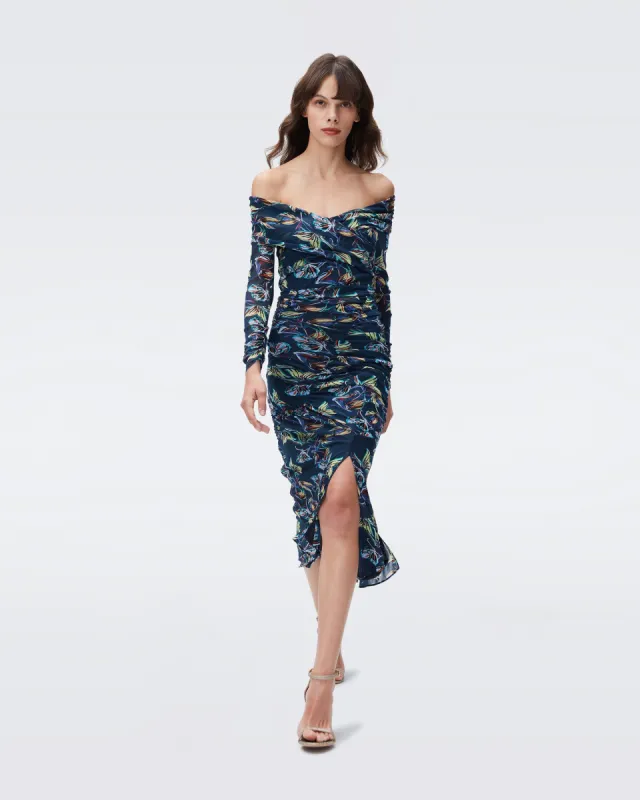 Ganesa Mesh Midi Dress sold by Diane Von Furstenberg
