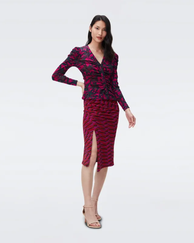 Dariella Reversible Mesh Skirt sold by Diane Von Furstenberg