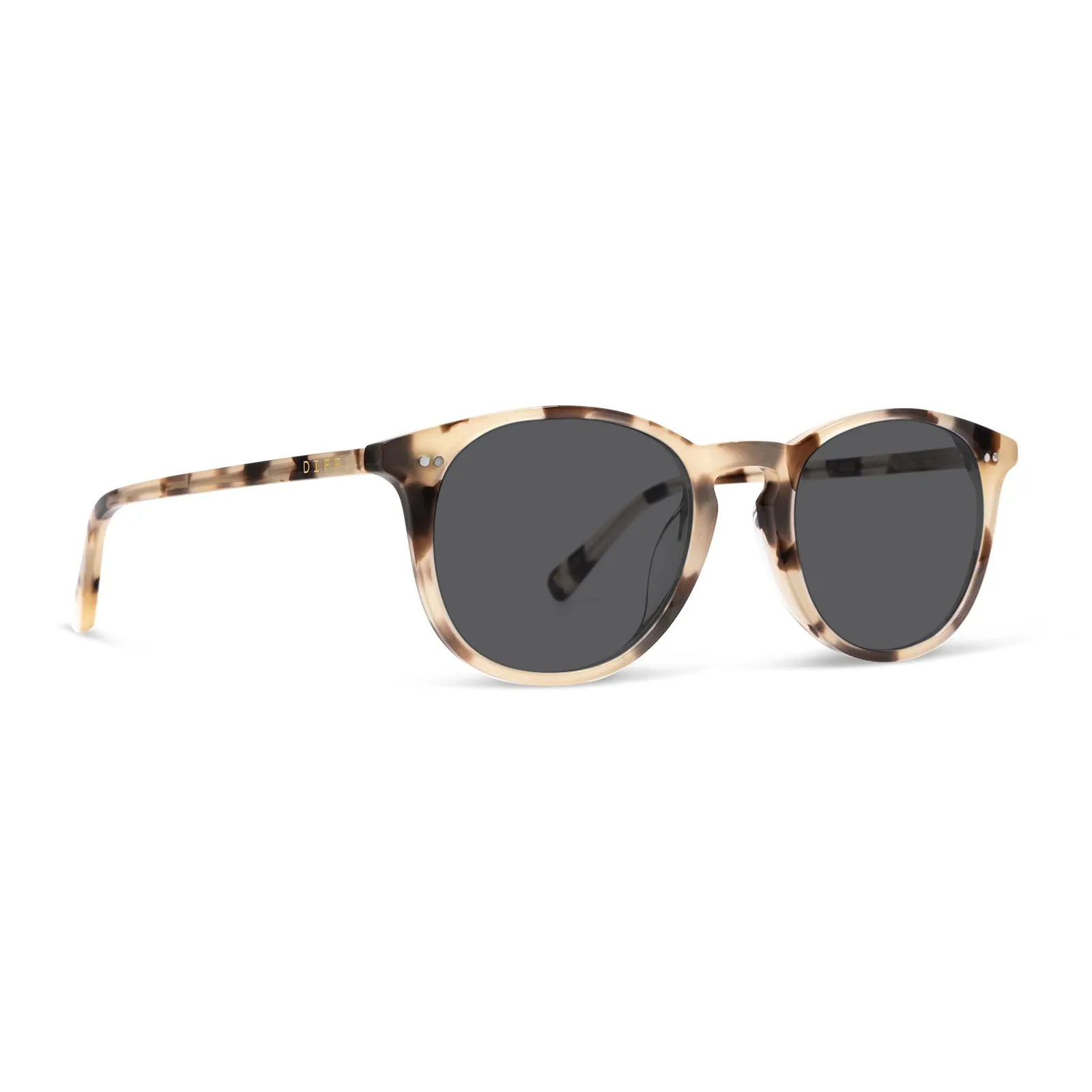 JAXSON - CREAM TORTOISE + GREY + POLARIZED SUNGLASSES sold by Diff Eyewear product image thumbnail 2