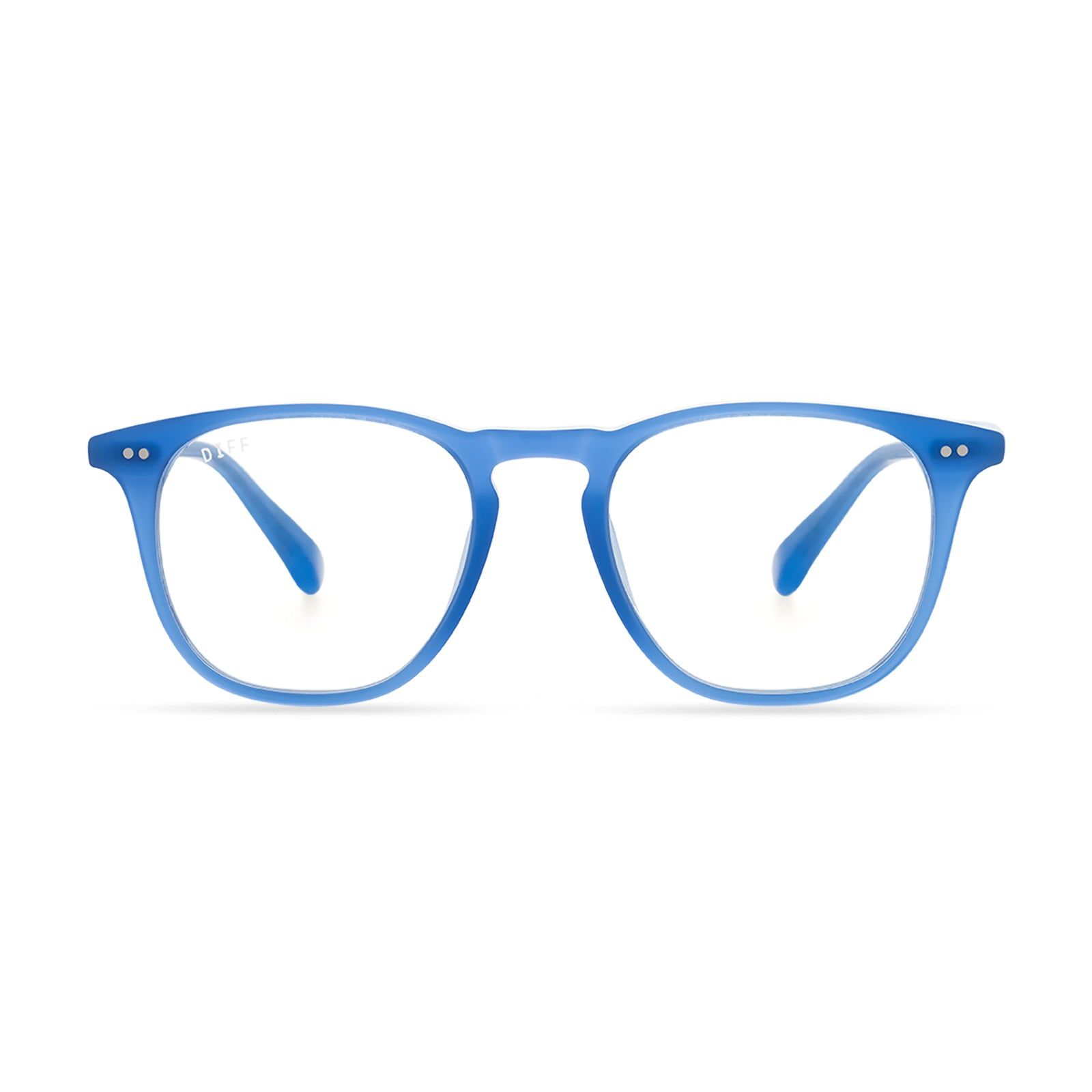MAXWELL - AEGEAN BLUE CRYSTAL + CLEAR GLASSES sold by Diff Eyewear