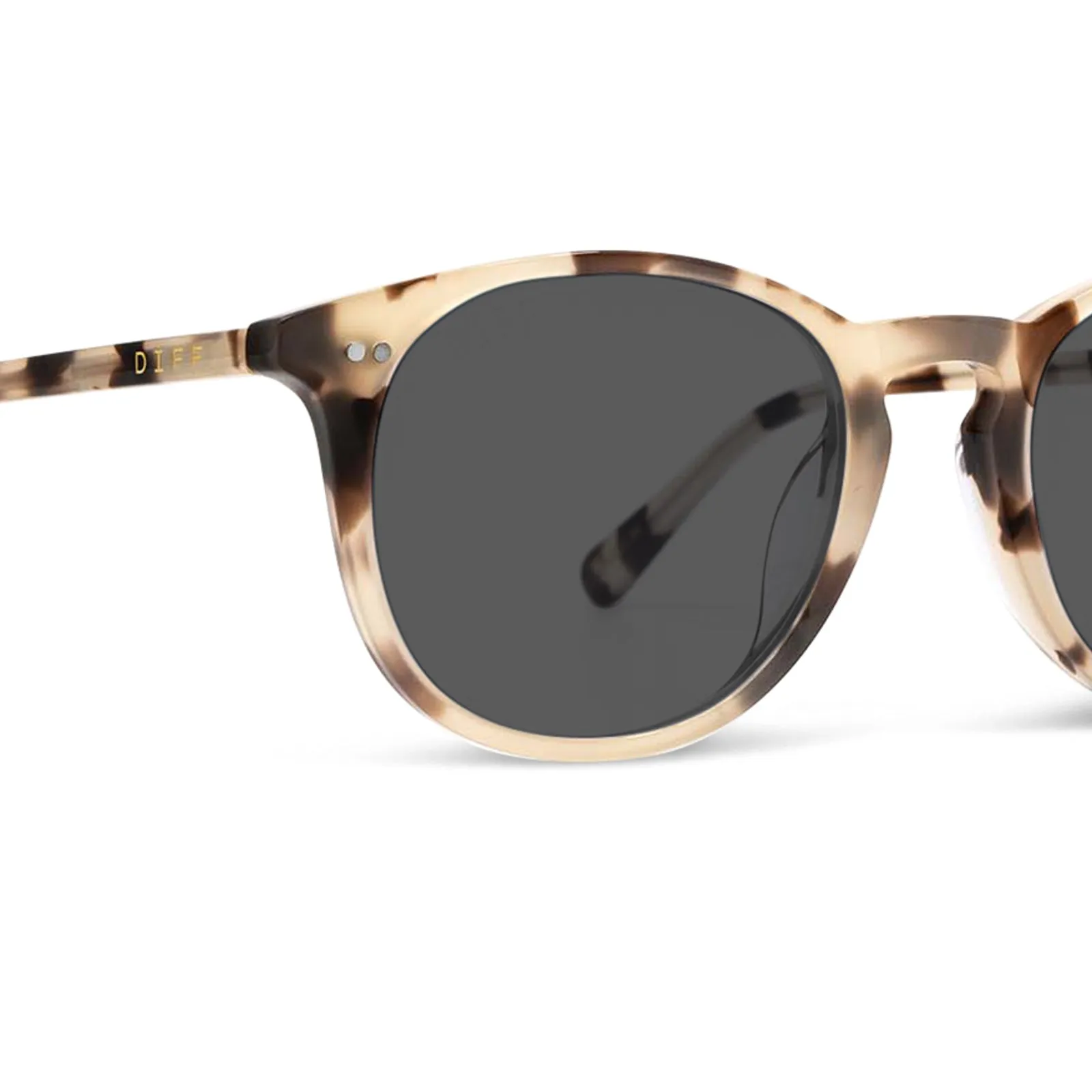 JAXSON - CREAM TORTOISE + GREY + POLARIZED SUNGLASSES sold by Diff Eyewear product image thumbnail 4