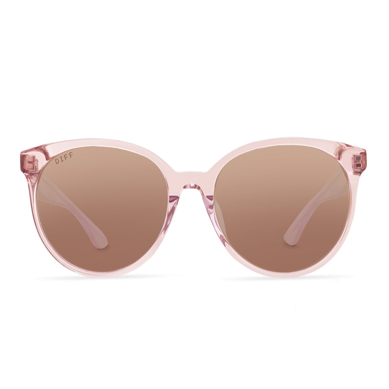 COSMO - LIGHT PINK CRYSTAL + CHERRY BLOSSOM MIRROR SUNGLASSES sold by Diff Eyewear