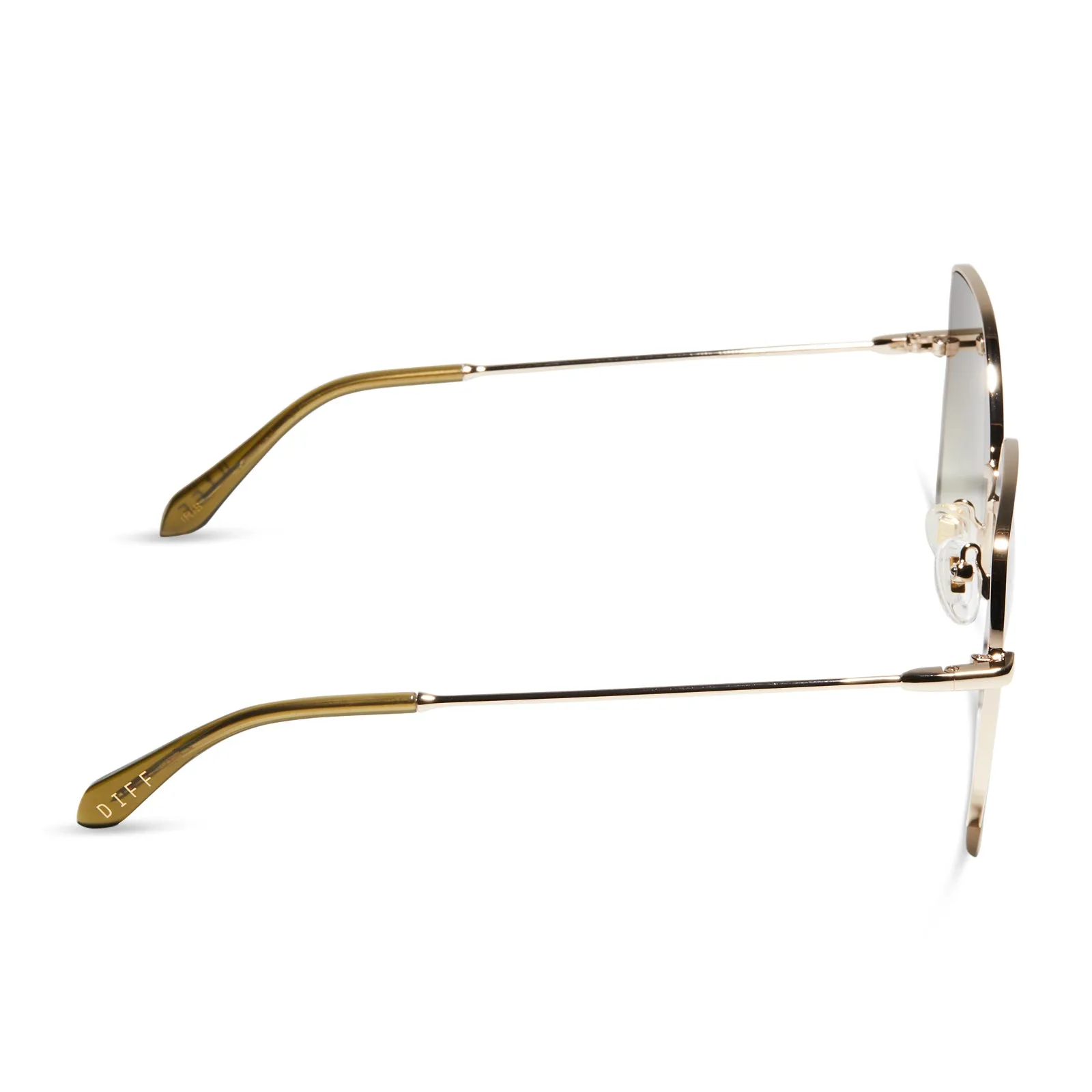 IRIS - SHINY GOLD + G15 GRADIENT SUNGLASSES sold by Diff Eyewear product image thumbnail 3