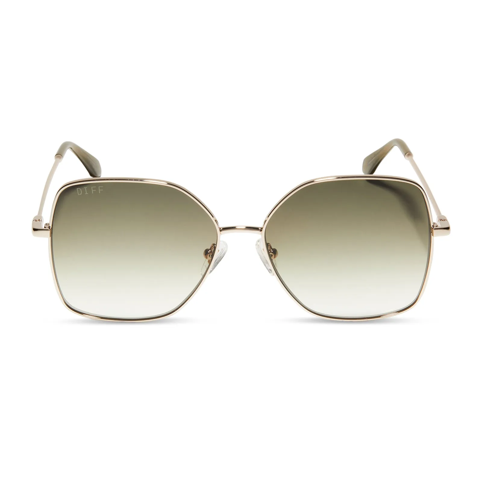 IRIS - SHINY GOLD + G15 GRADIENT SUNGLASSES sold by Diff Eyewear