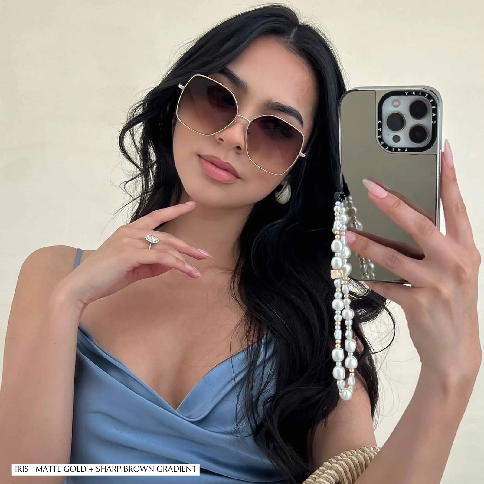 IRIS - SHINY GOLD + G15 GRADIENT SUNGLASSES sold by Diff Eyewear product image thumbnail 5