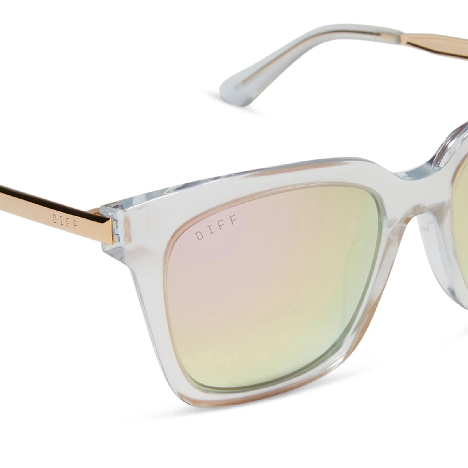 BELLA - OPALESCENT PINK + CHERRY BLOSSOM MIRROR SUNGLASSES sold by Diff Eyewear product image thumbnail 4