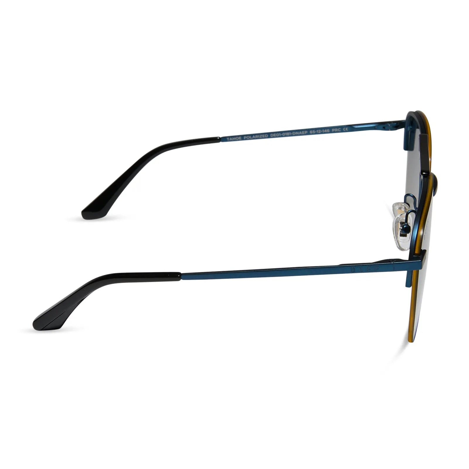 TAHOE - DEEP NAVY METAL + AEGEAN BLUE FLASH + POLARIZED SUNGLASSES sold by Diff Eyewear product image thumbnail 3