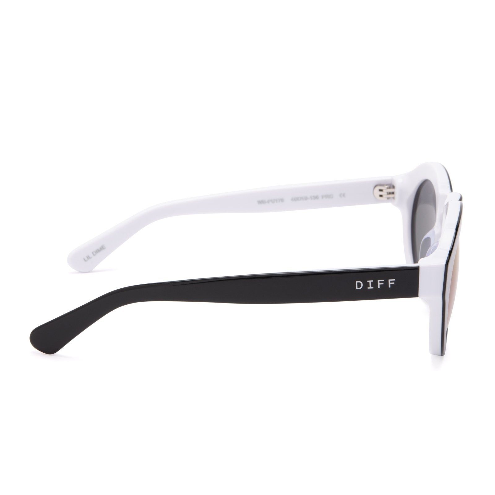 LIL DIME - WHITE BLACK + PURPLE MIRROR SUNGLASSES sold by Diff Eyewear product image thumbnail 3