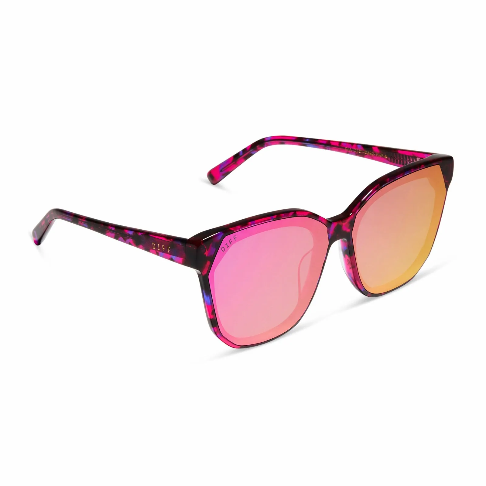 GIA - PINK RUSH TORTOISE + PINK RUSH MIRROR SUNGLASSES sold by Diff Eyewear product image thumbnail 2