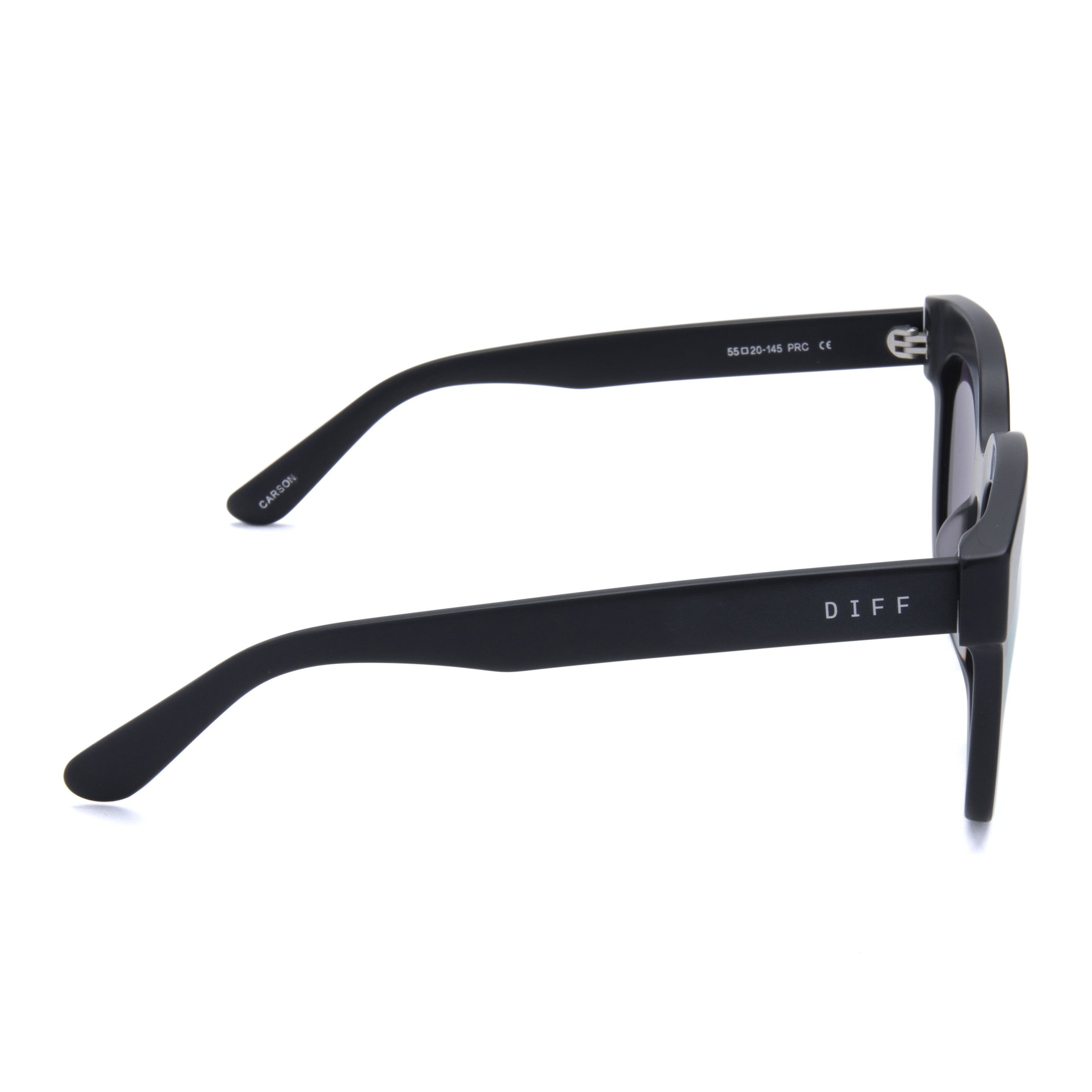 CARSON - MATTE BLACK + PURPLE MIRROR POLARIZED SUNGLASSES sold by Diff Eyewear product image thumbnail 4