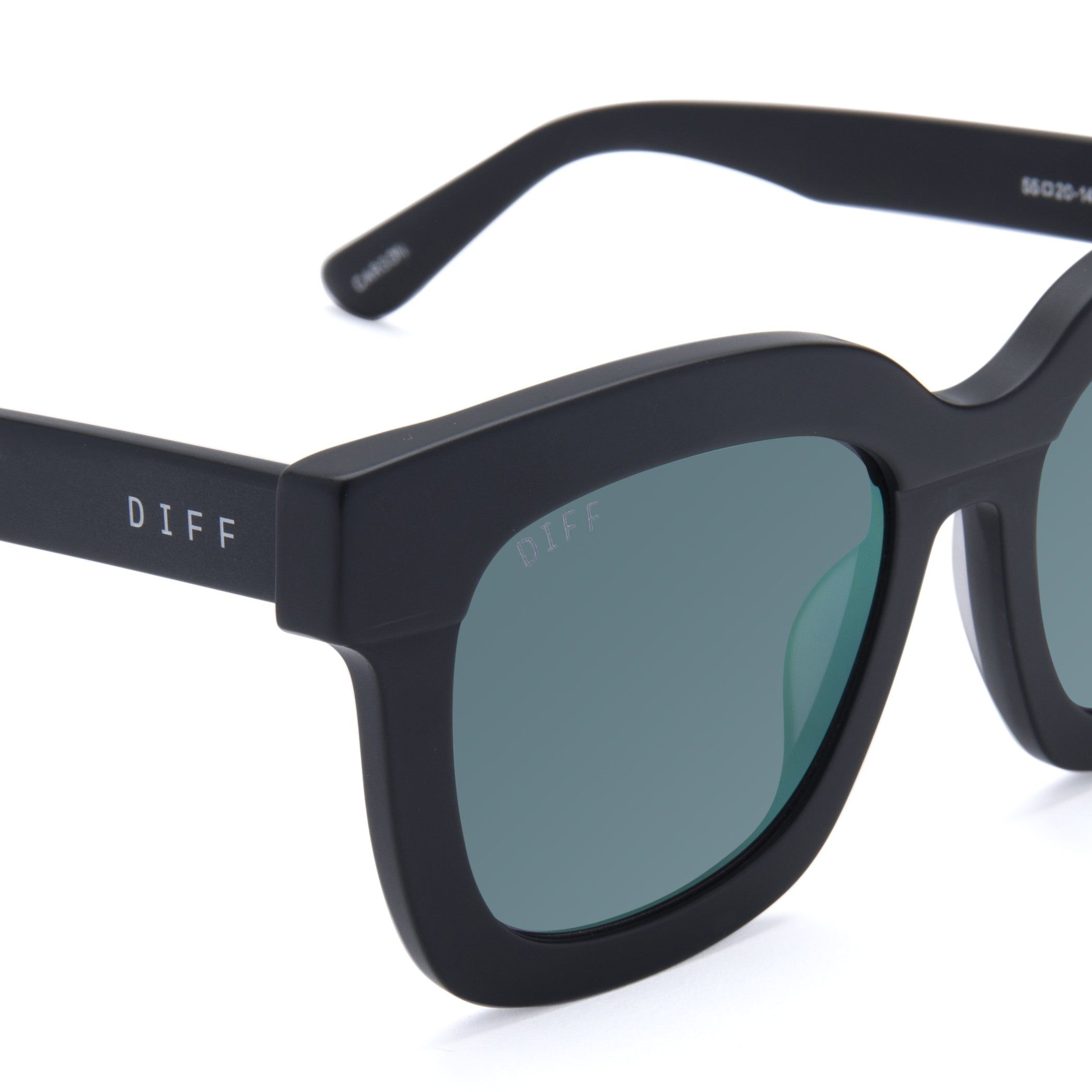 CARSON - MATTE BLACK + PURPLE MIRROR POLARIZED SUNGLASSES sold by Diff Eyewear product image thumbnail 3
