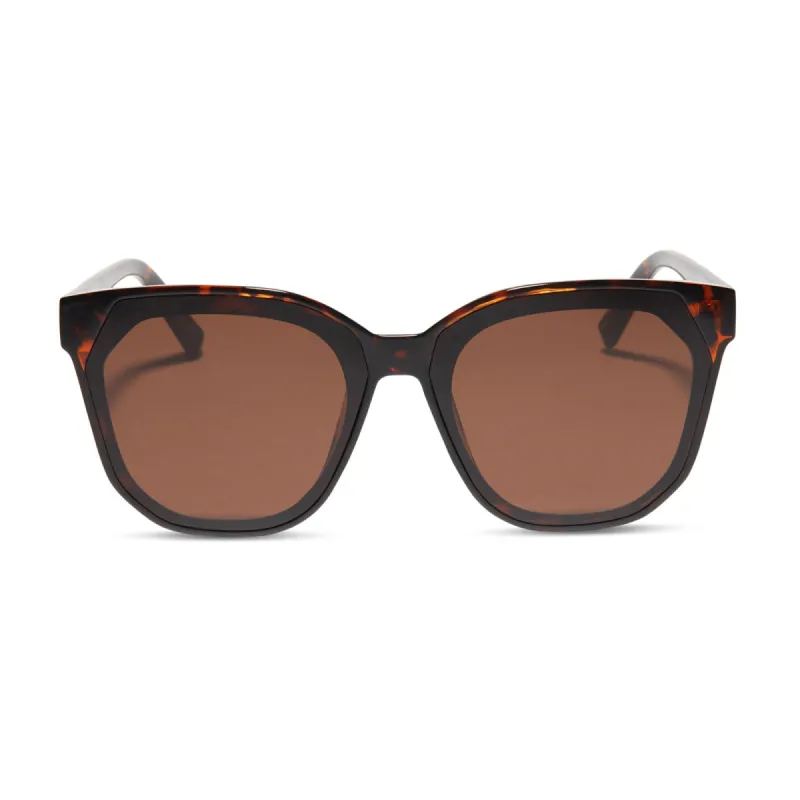 SIA - BLACK BROWN TORTOISE + SOLID BROWN SUNGLASSES sold by Diff Eyewear