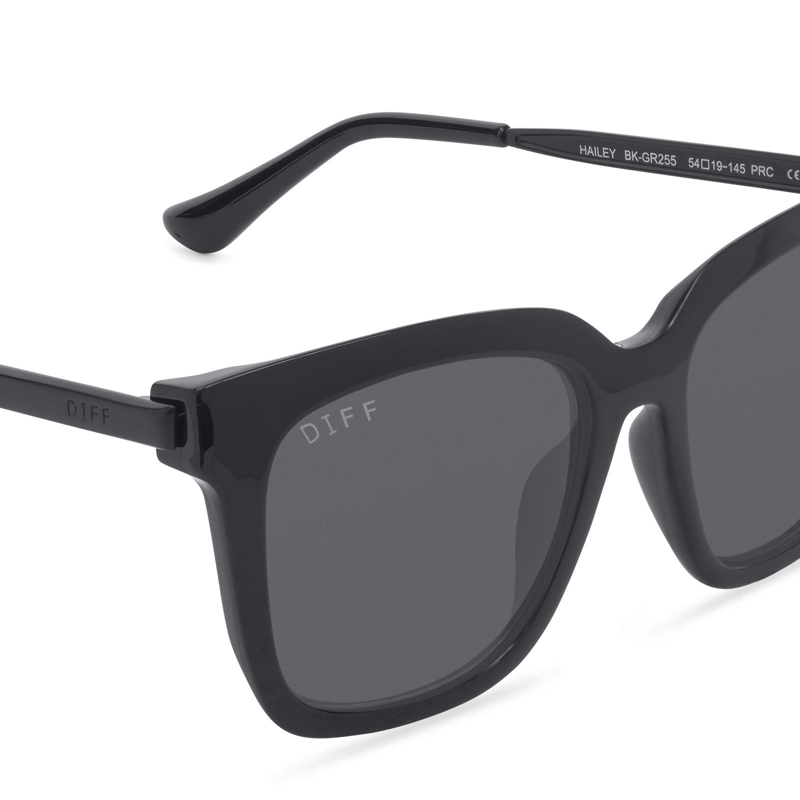 HAILEY - BLACK + GREY SUNGLASSES sold by Diff Eyewear product image thumbnail 4