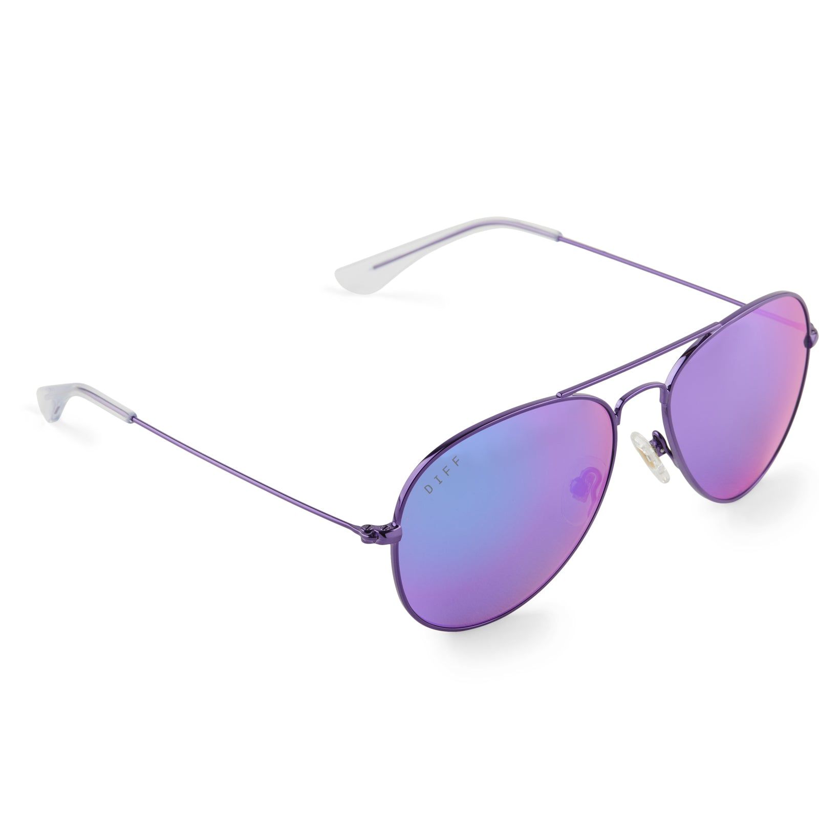 CRUZ XS - POSH PURPLE METALLIC + PURPLE MIRROR + POLARIZED SUNGLASSES sold by Diff Eyewear product image thumbnail 4