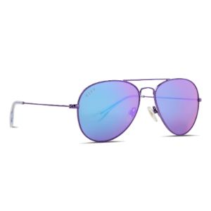 CRUZ XS - POSH PURPLE METALLIC + PURPLE MIRROR + POLARIZED SUNGLASSES sold by Diff Eyewear