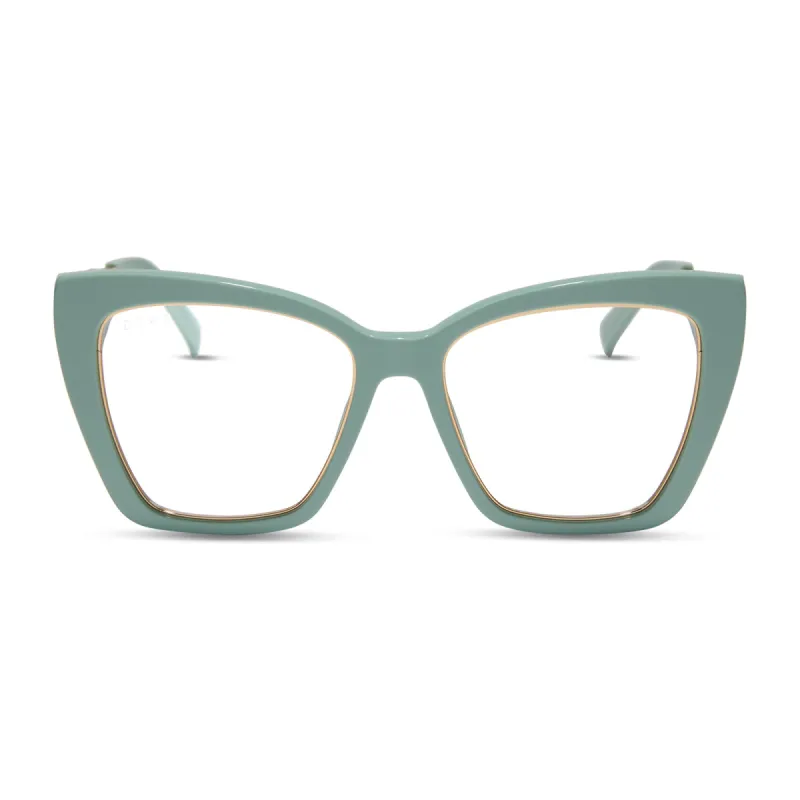 BECKY IV XS - STEEL TEAL + GLASSES sold by Diff Eyewear
