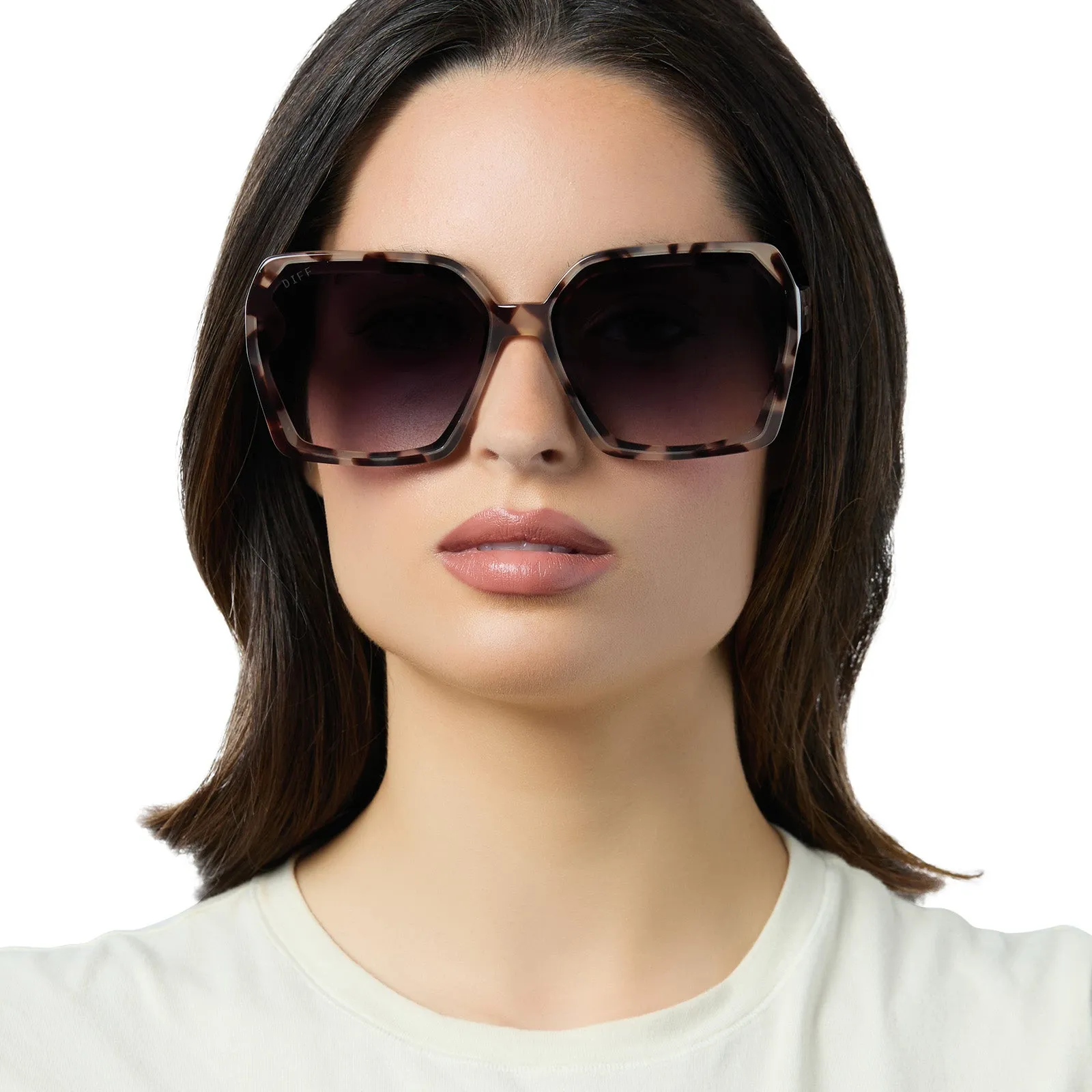 PRESLEY - CREAM TORTOISE + GREY GRADIENT SUNGLASSES sold by Diff Eyewear product image thumbnail 5