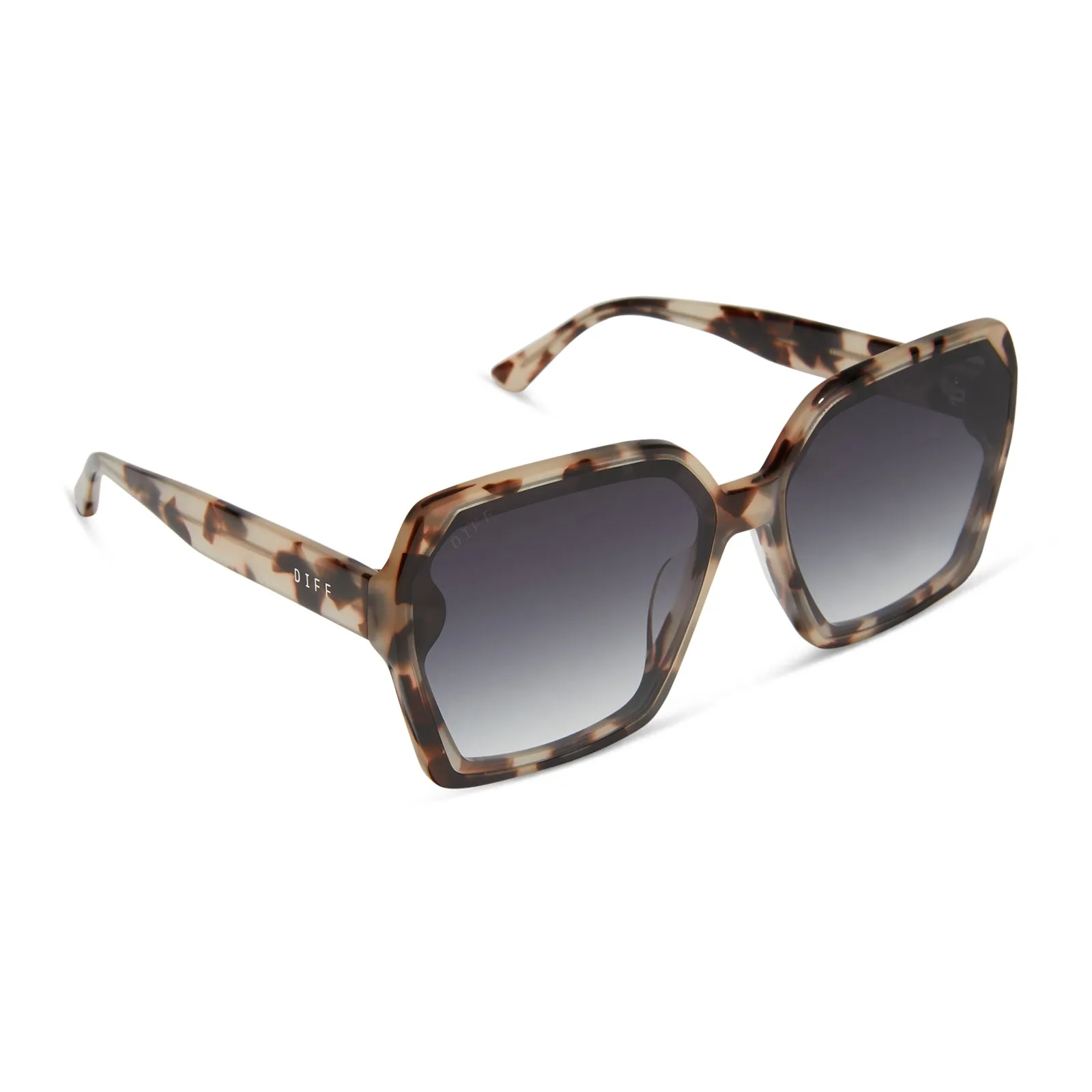 PRESLEY - CREAM TORTOISE + GREY GRADIENT SUNGLASSES sold by Diff Eyewear product image thumbnail 2