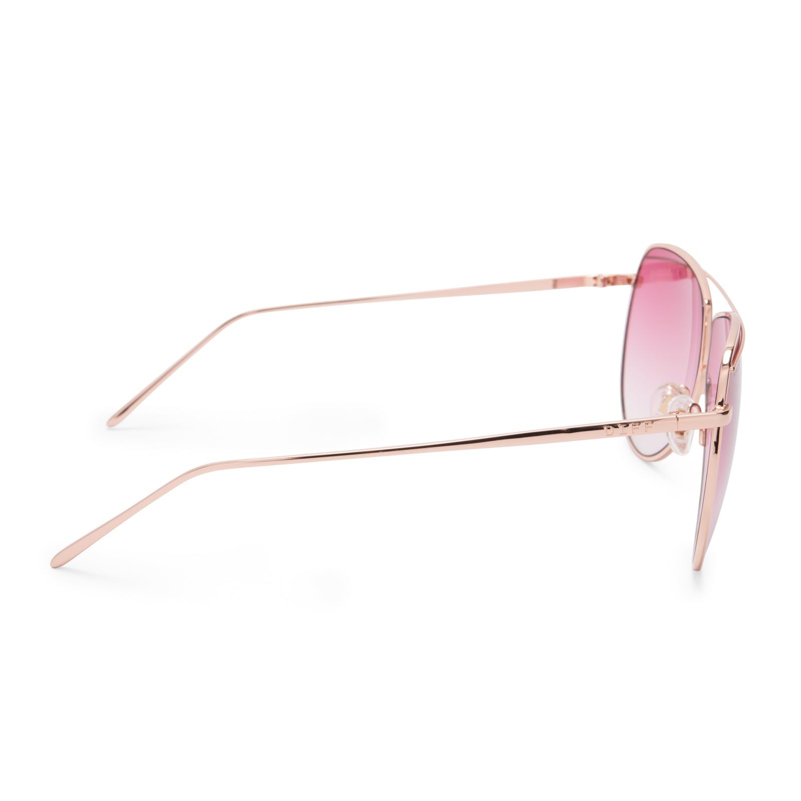 MAEVE - ROSE GOLD + WINE GRADIENT SUNGLASSES sold by Diff Eyewear product image thumbnail 4