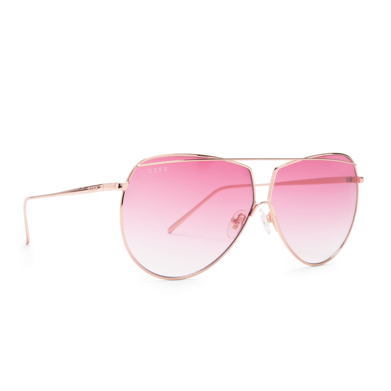 MAEVE - ROSE GOLD + WINE GRADIENT SUNGLASSES sold by Diff Eyewear product image thumbnail 2