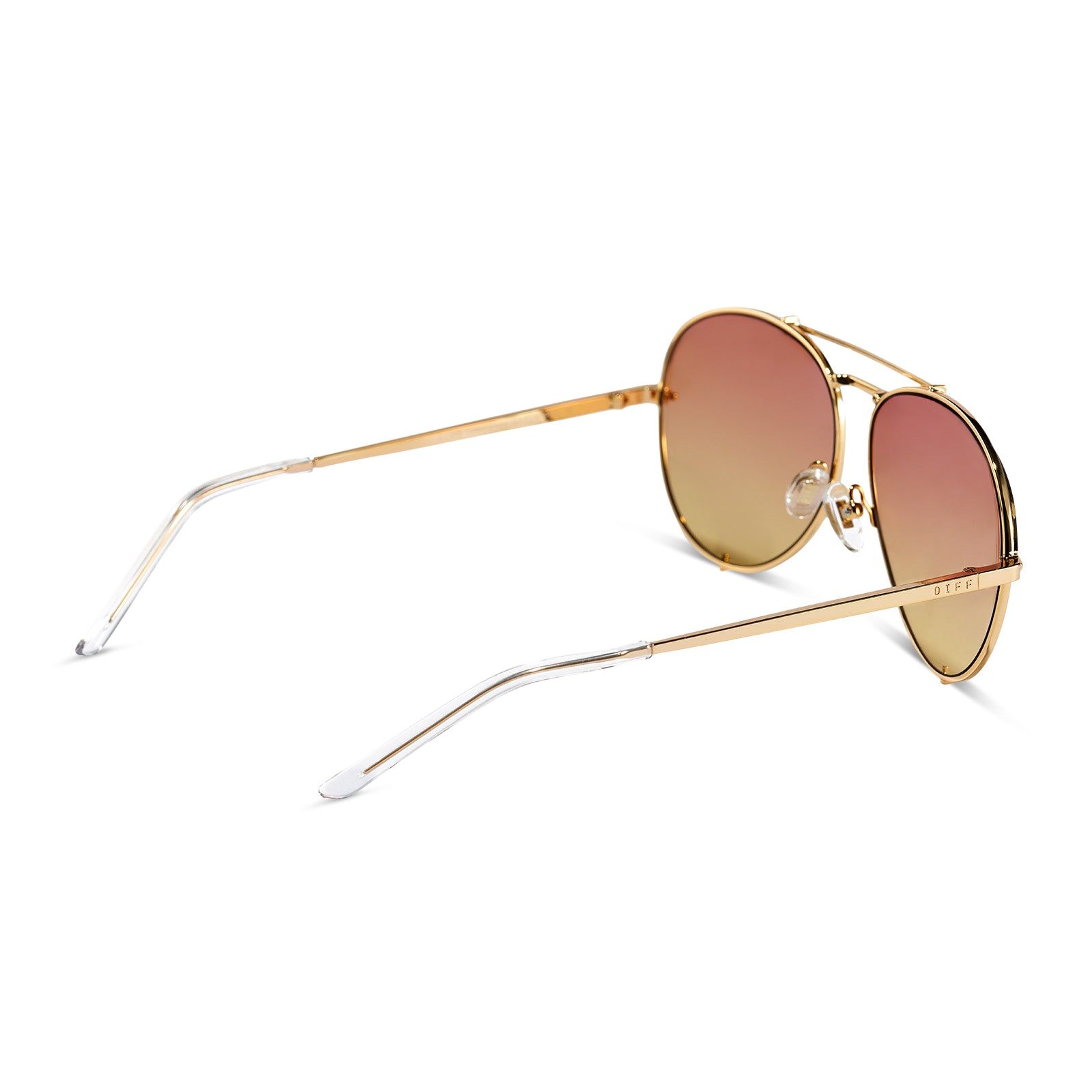 KOKO - GOLD + SUNSET GRADIENT FLASH SUNGLASSES sold by Diff Eyewear product image thumbnail 3