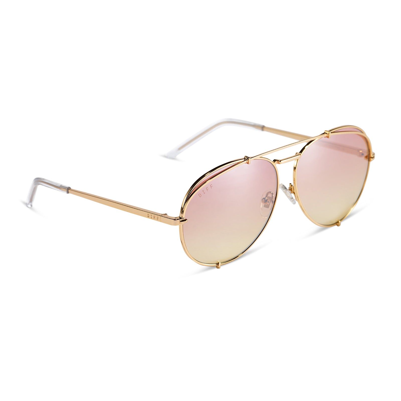 KOKO - GOLD + SUNSET GRADIENT FLASH SUNGLASSES sold by Diff Eyewear product image thumbnail 2