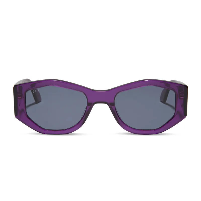 ZOE - POSH PURPLE CRYSTAL + GREY SUNGLASSES sold by Diff Eyewear