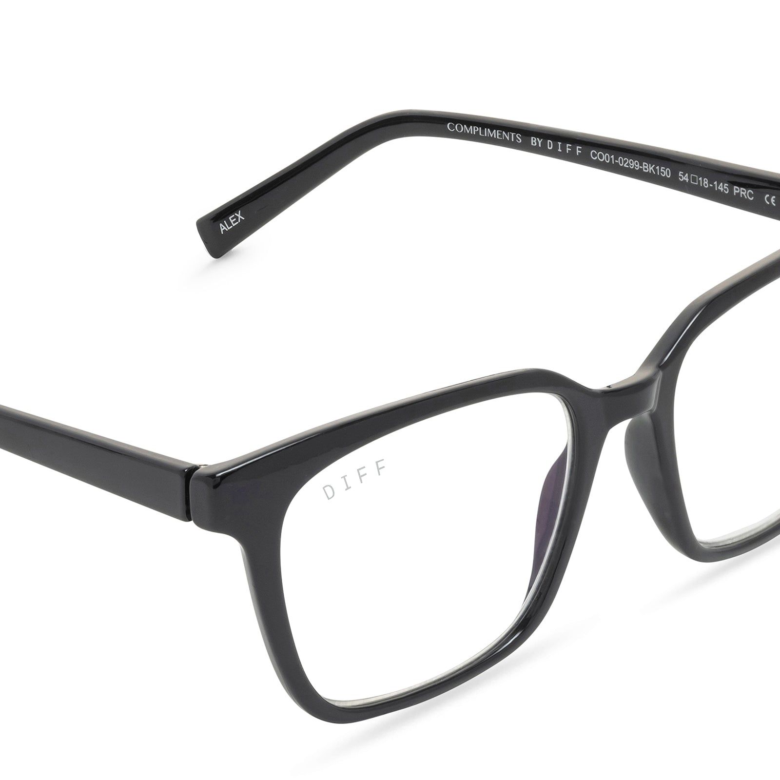 ALEX - BLACK + BLUE LIGHT TECHNOLOGY GLASSES sold by Diff Eyewear product image thumbnail 4